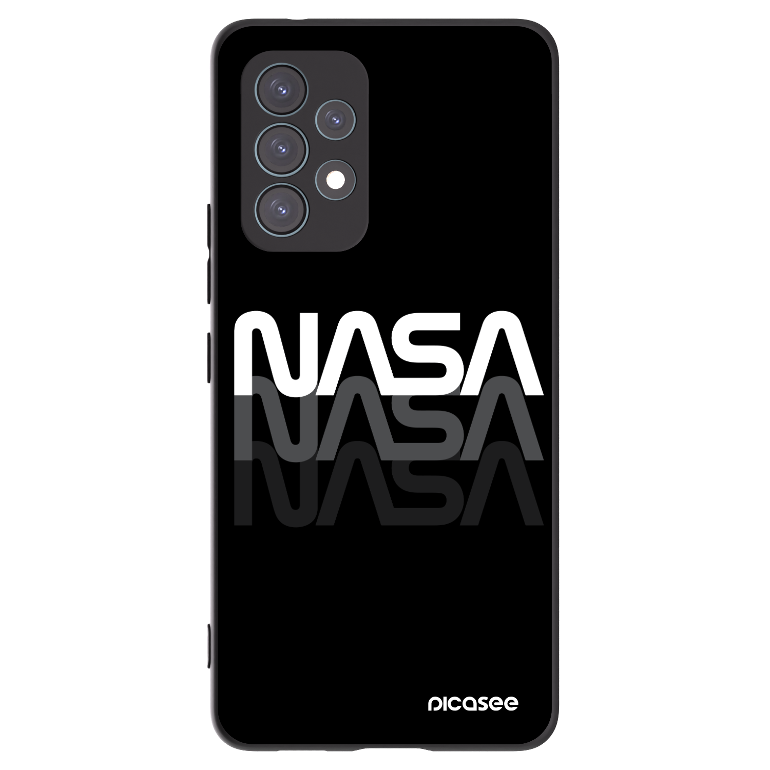 Picasee husă neagră din silicon pentru Samsung Galaxy A53 5G A536 - NASA Triple