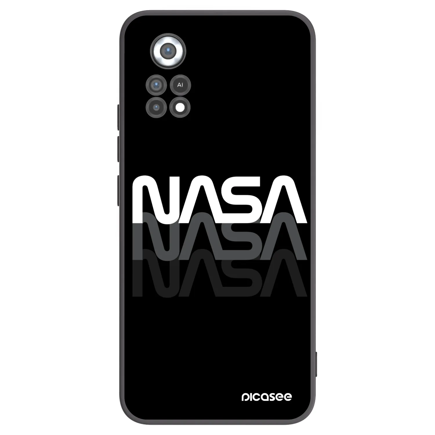 Picasee husă neagră din silicon pentru Xiaomi Poco X4 Pro 5G - NASA Triple
