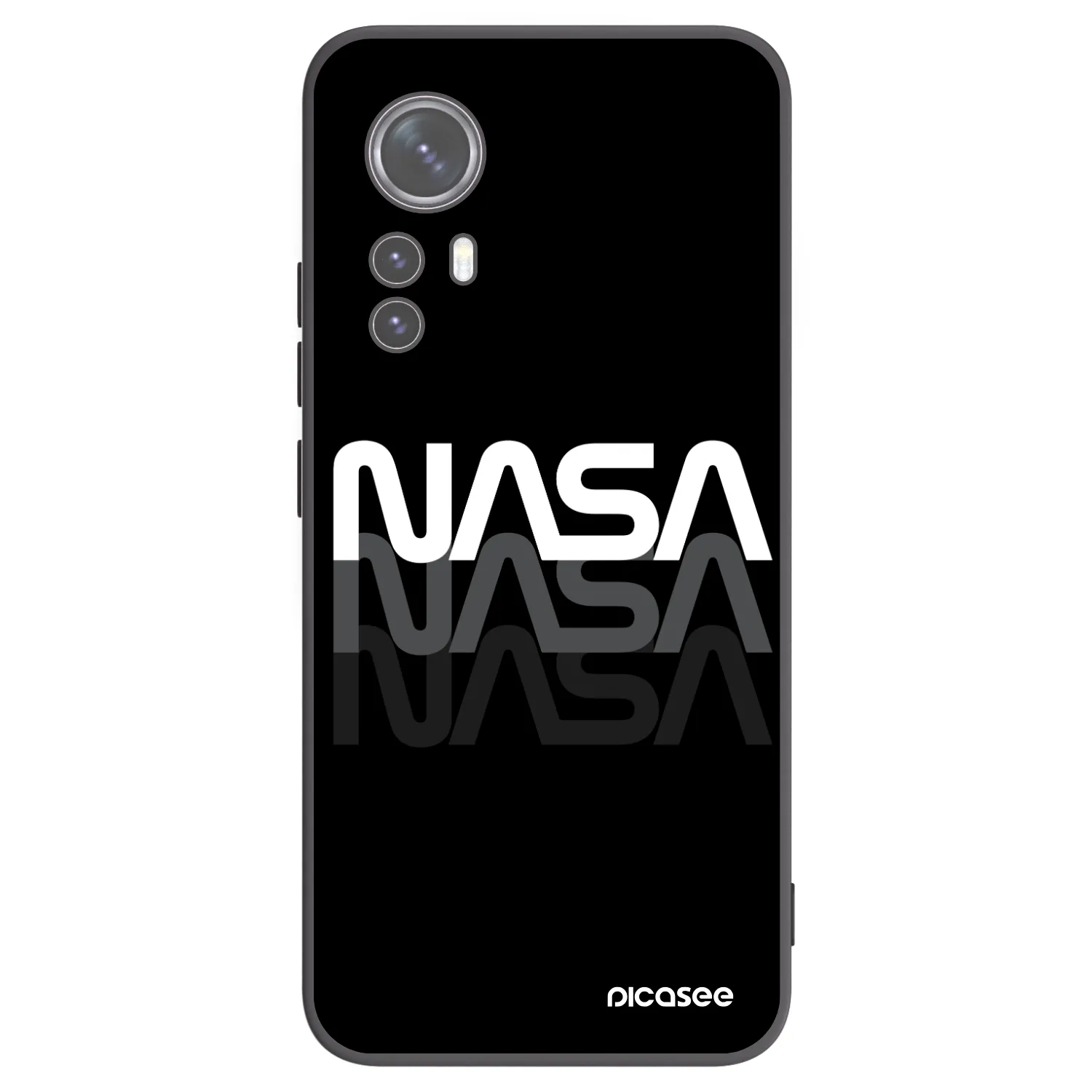 Picasee husă neagră din silicon pentru Xiaomi 12 - NASA Triple
