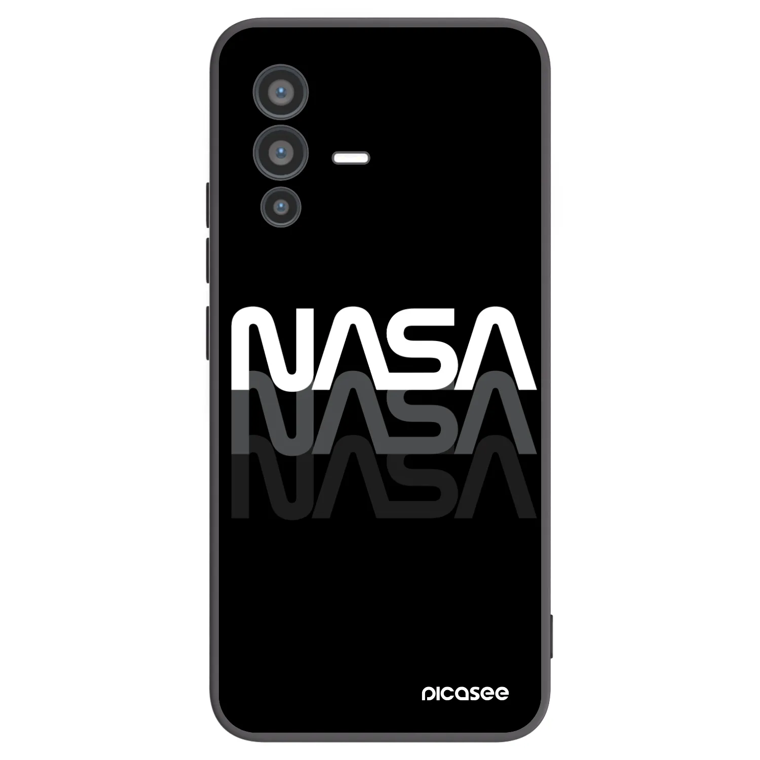 Picasee husă neagră din silicon pentru Vivo V23 5G - NASA Triple