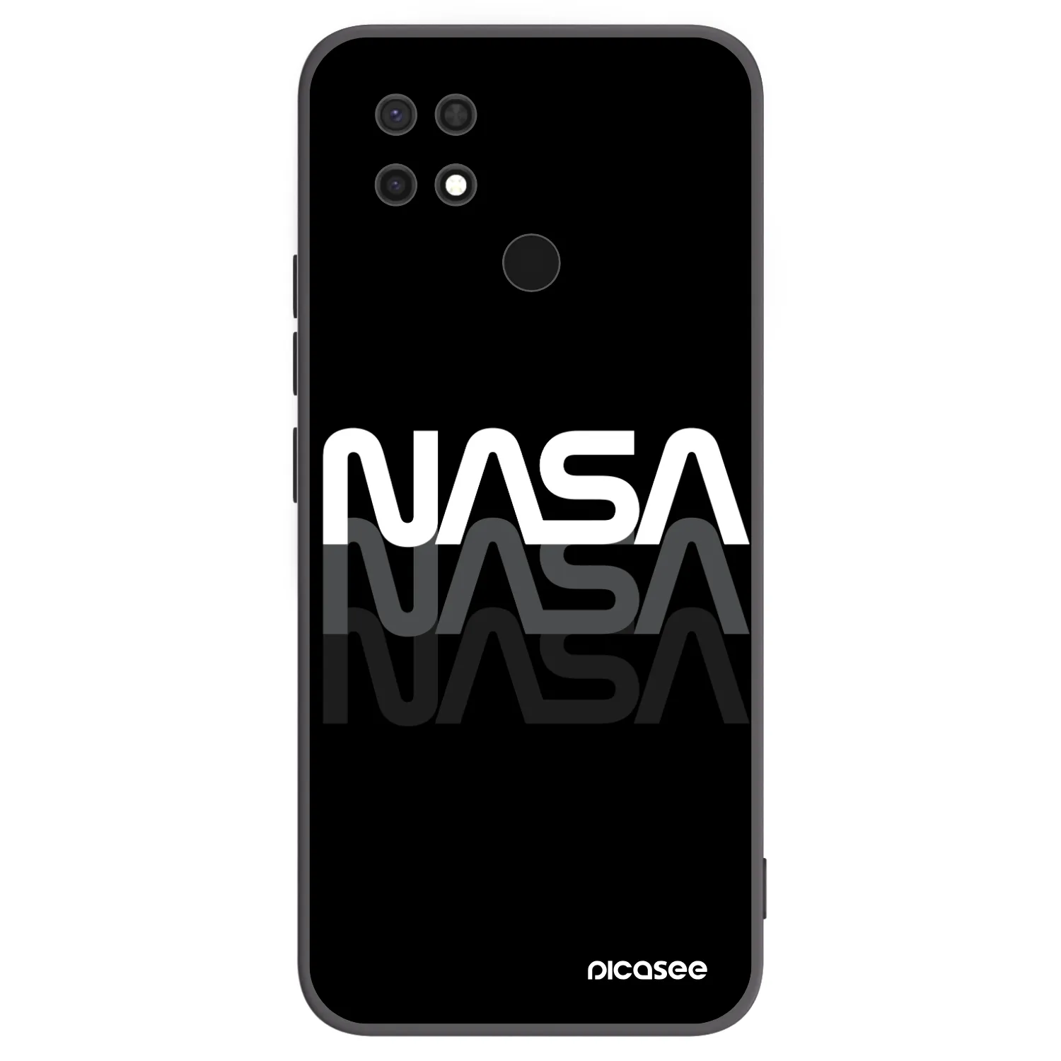 Picasee husă neagră din silicon pentru Xiaomi Redmi 10C - NASA Triple