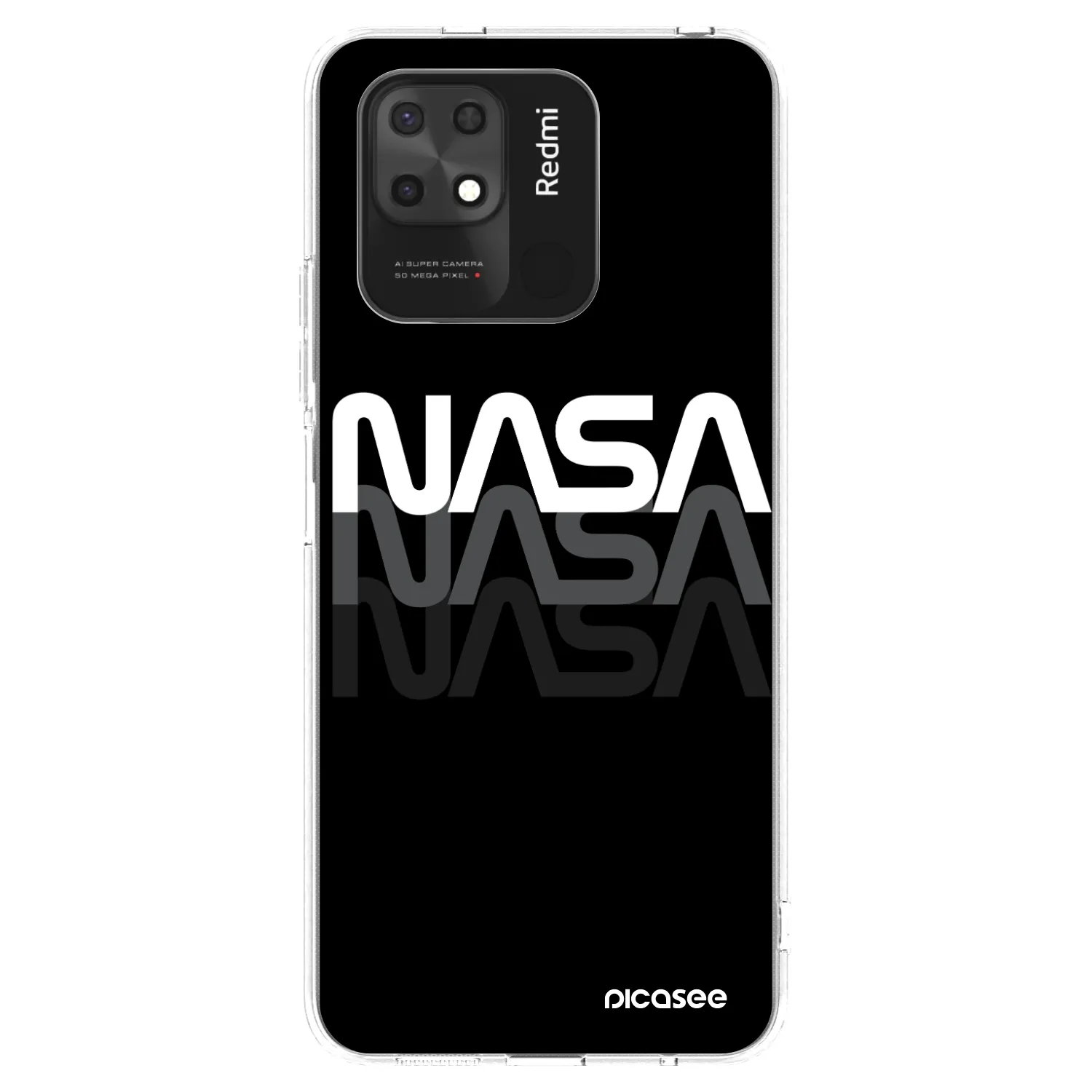 Picasee husă transparentă din silicon pentru Xiaomi Redmi 10C - NASA Triple