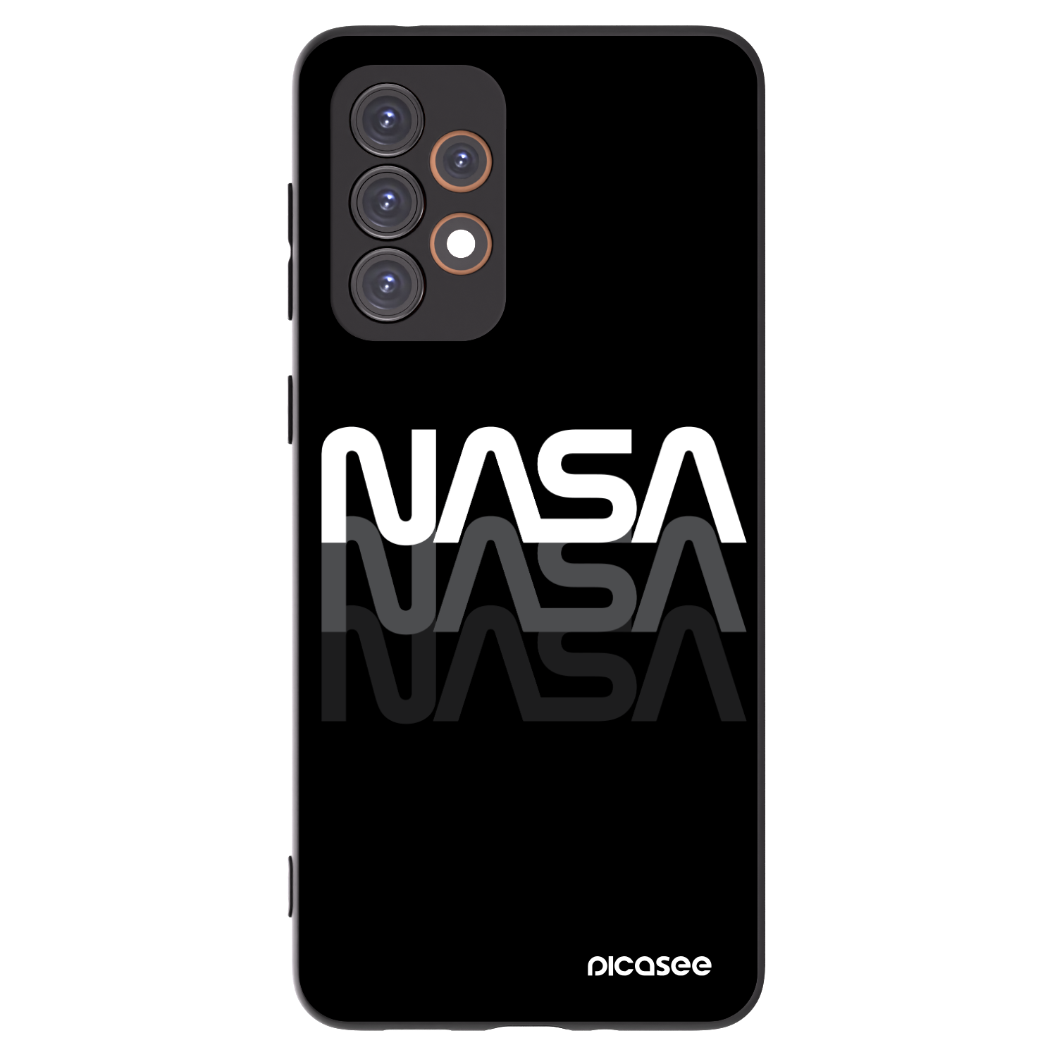 Picasee husă neagră din silicon pentru Samsung Galaxy A33 5G A336 - NASA Triple
