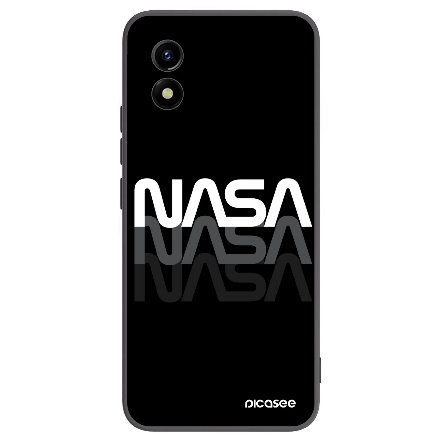 Picasee husă neagră din silicon pentru Vivo Y01 - NASA Triple