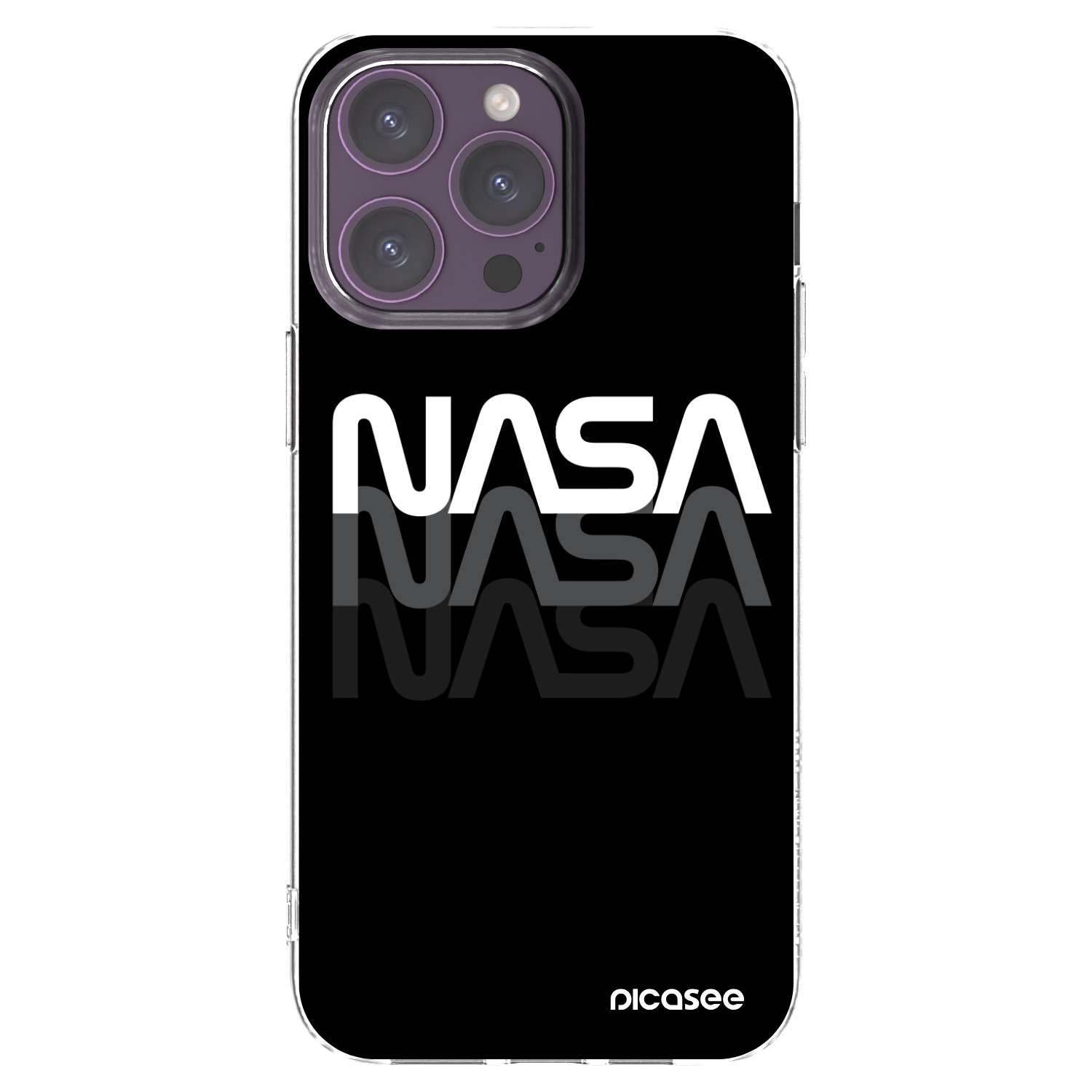 Picasee husă transparentă din silicon pentru Apple iPhone 14 Pro Max - NASA Triple