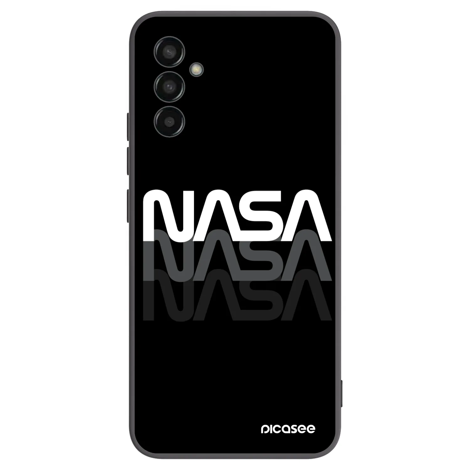 Picasee husă neagră din silicon pentru Samsung Galaxy M13 M135F - NASA Triple