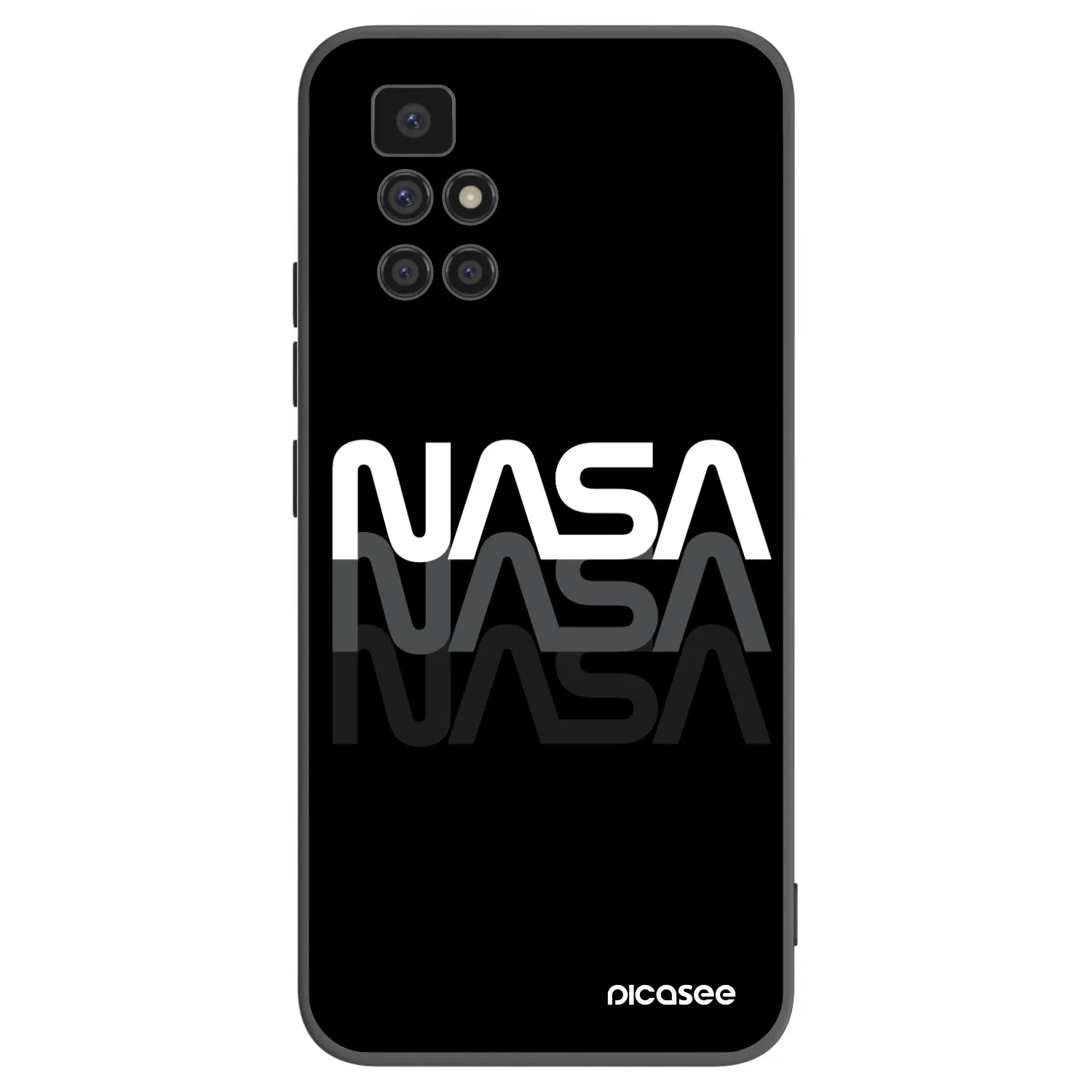 Picasee husă neagră din silicon pentru Xiaomi Redmi 10 (2022) - NASA Triple