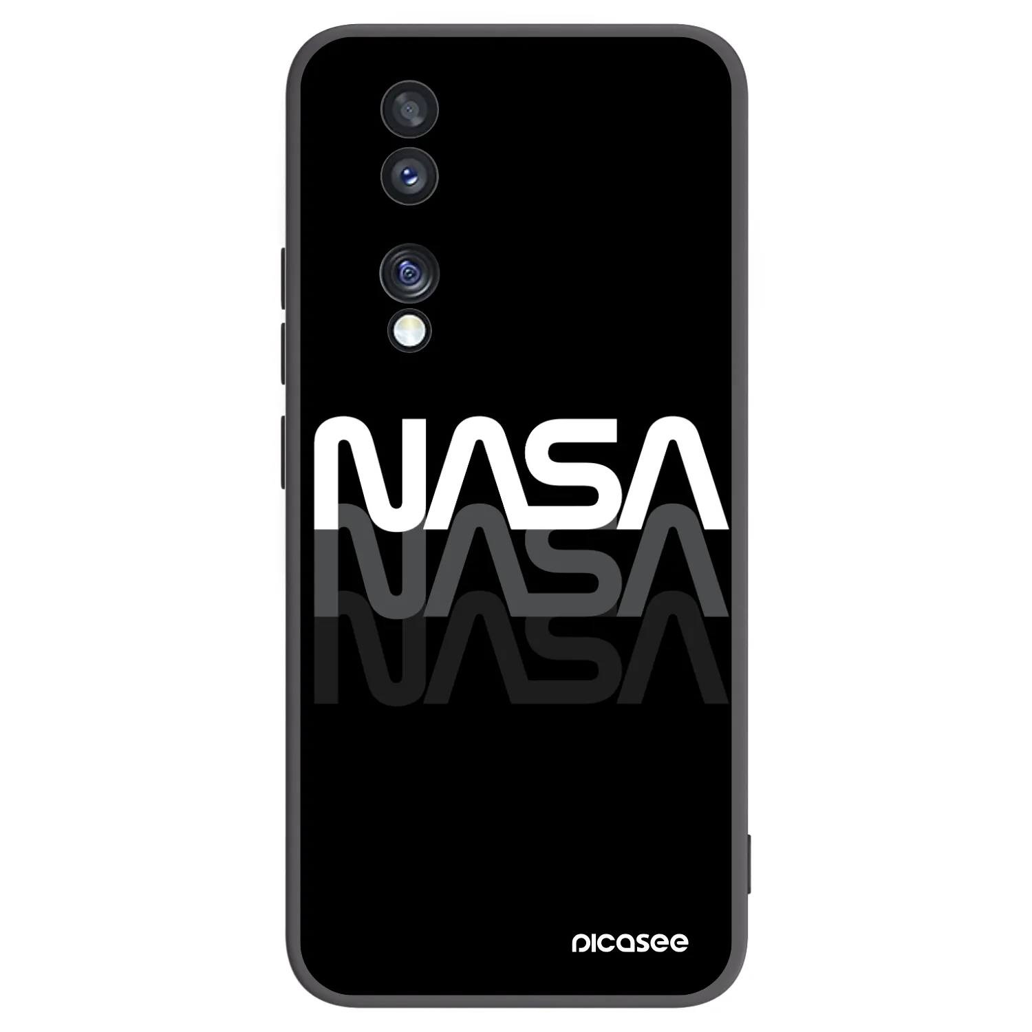 Picasee husă neagră din silicon pentru Honor 70 - NASA Triple