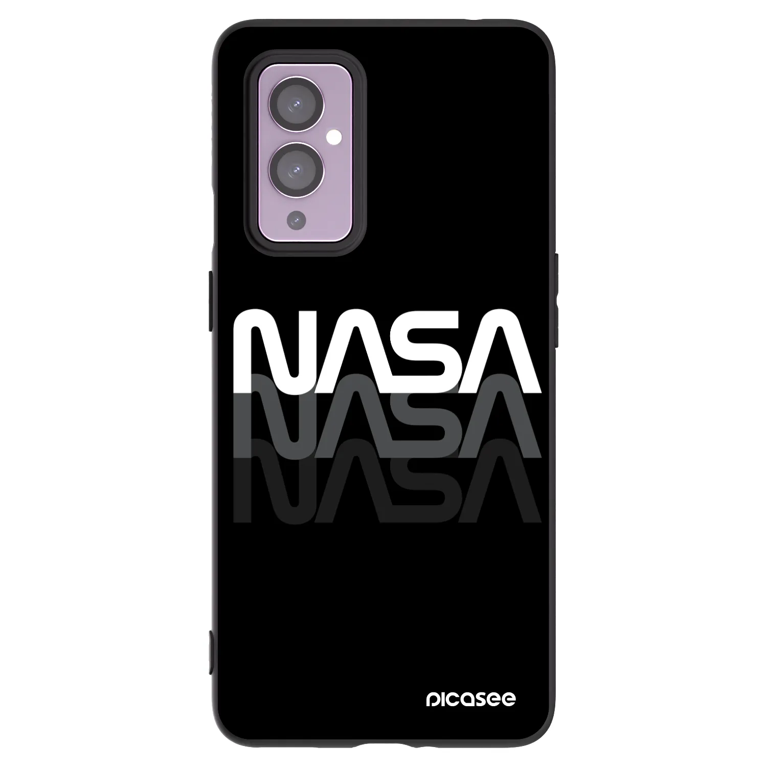 Picasee husă neagră din silicon pentru OnePlus 9 - NASA Triple