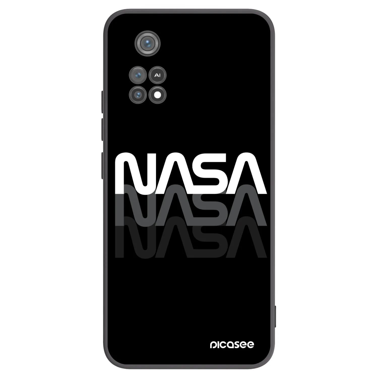 Picasee husă neagră din silicon pentru Xiaomi Poco M4 Pro - NASA Triple