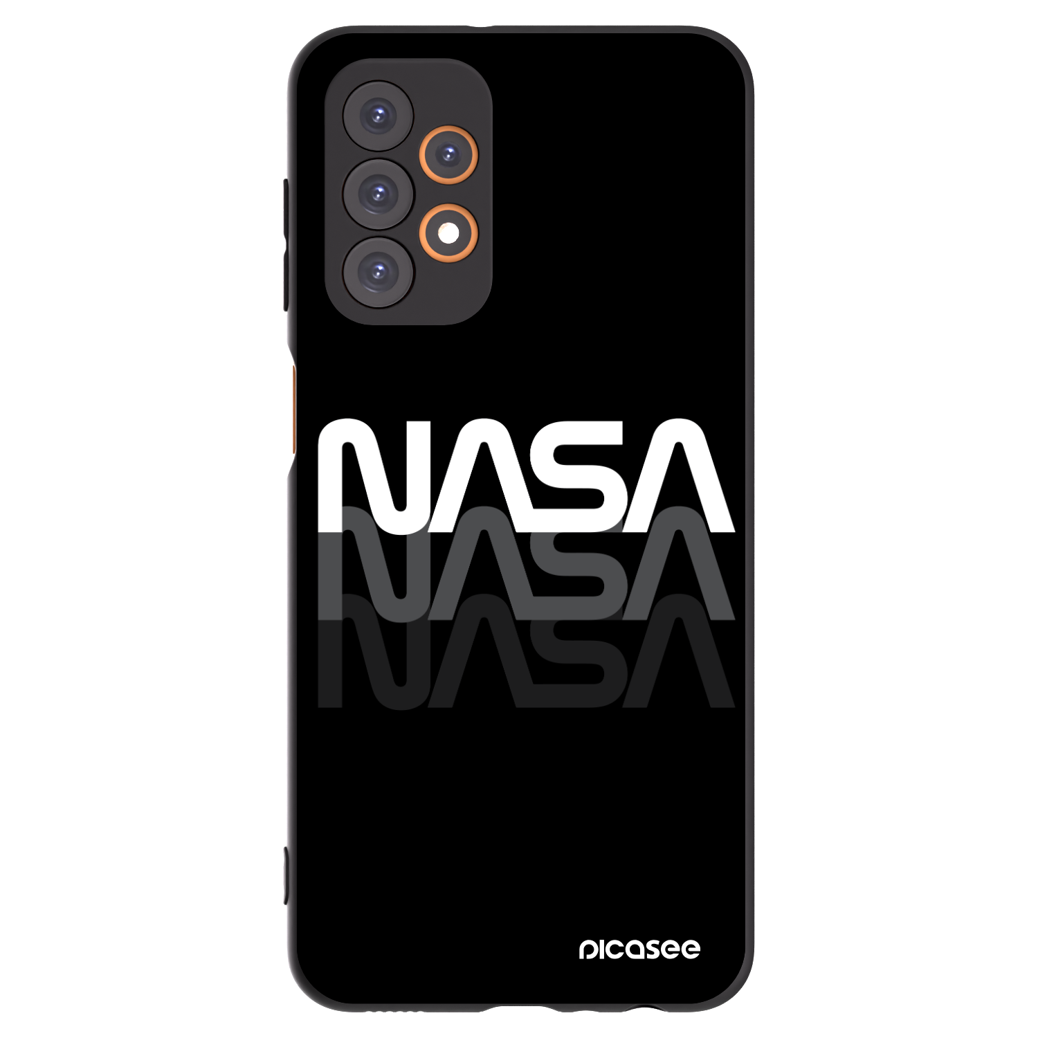 Picasee husă neagră din silicon pentru Samsung Galaxy A23 A235F 4G - NASA Triple