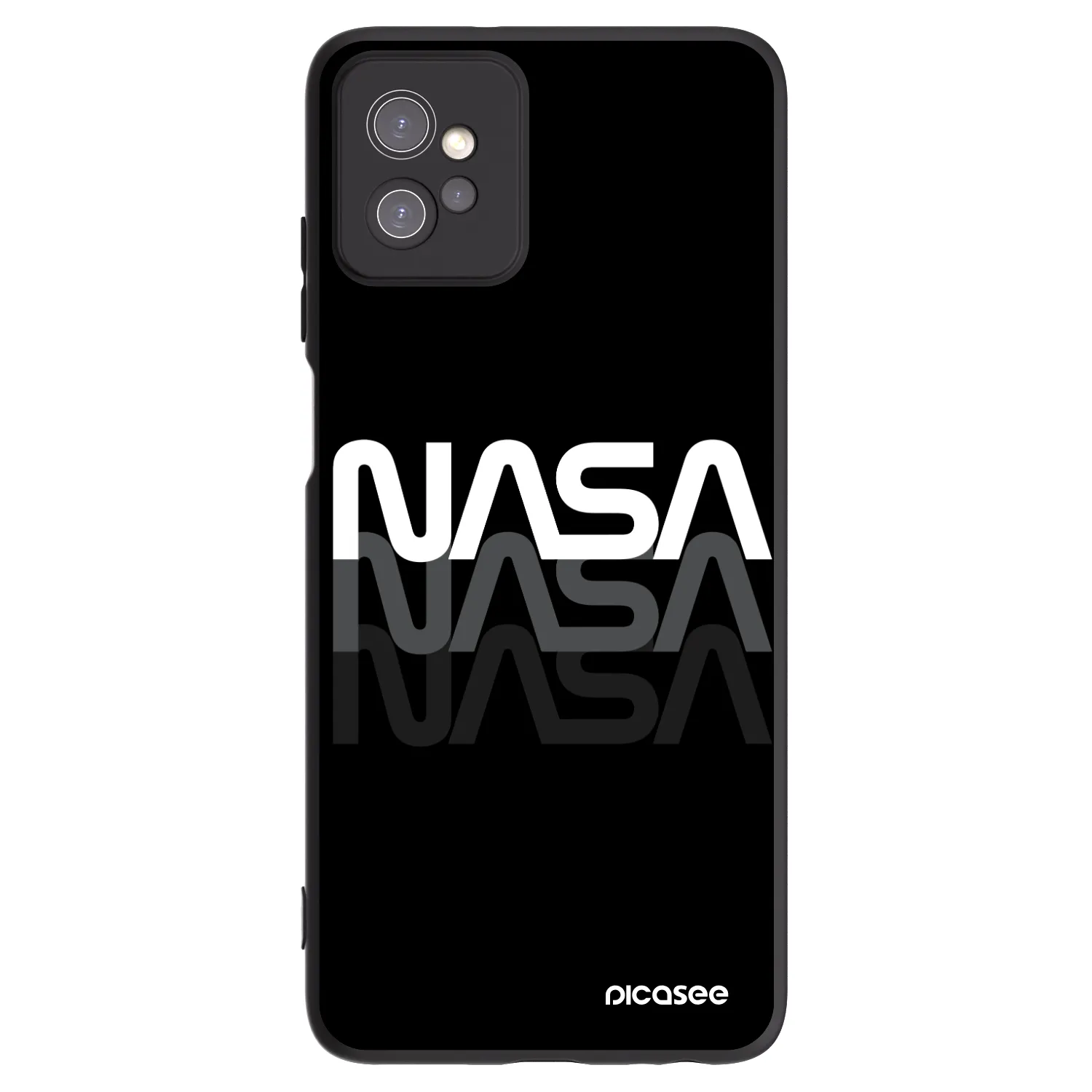 Picasee husă neagră din silicon pentru Motorola Moto G32 - NASA Triple