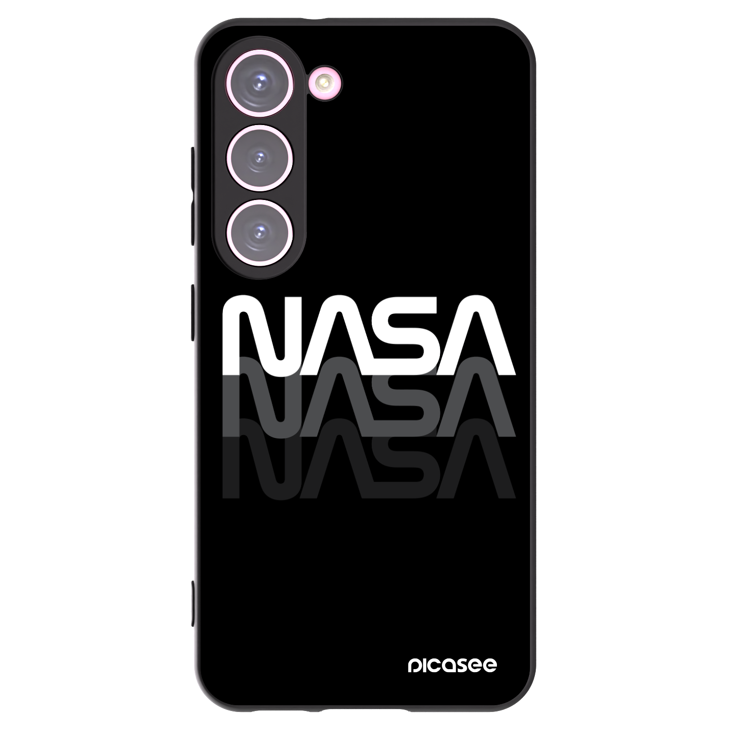 Picasee husă neagră din silicon pentru Samsung Galaxy S23 5G - NASA Triple