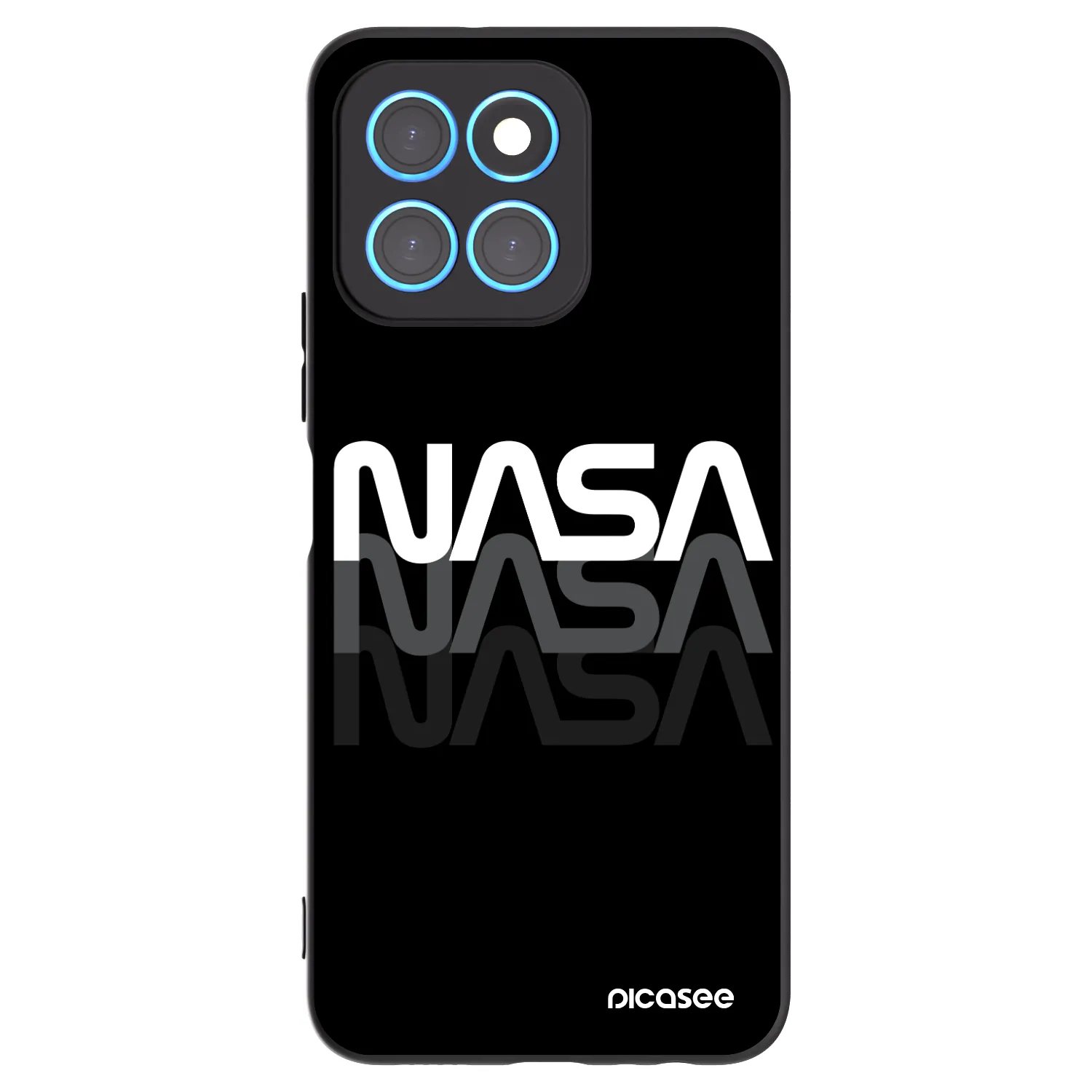 Picasee husă neagră din silicon pentru Honor X6 - NASA Triple