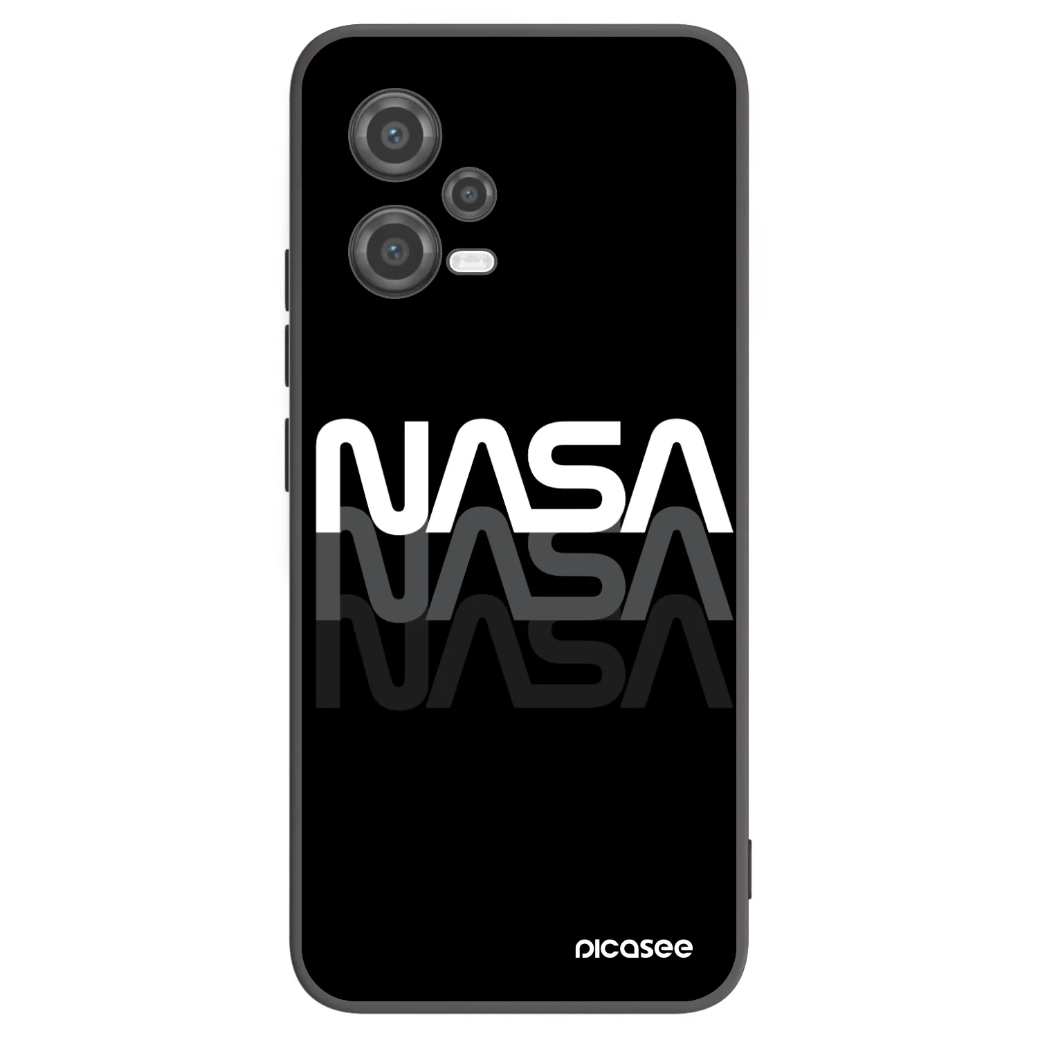 Picasee husă neagră din silicon pentru Xiaomi Poco X5 - NASA Triple