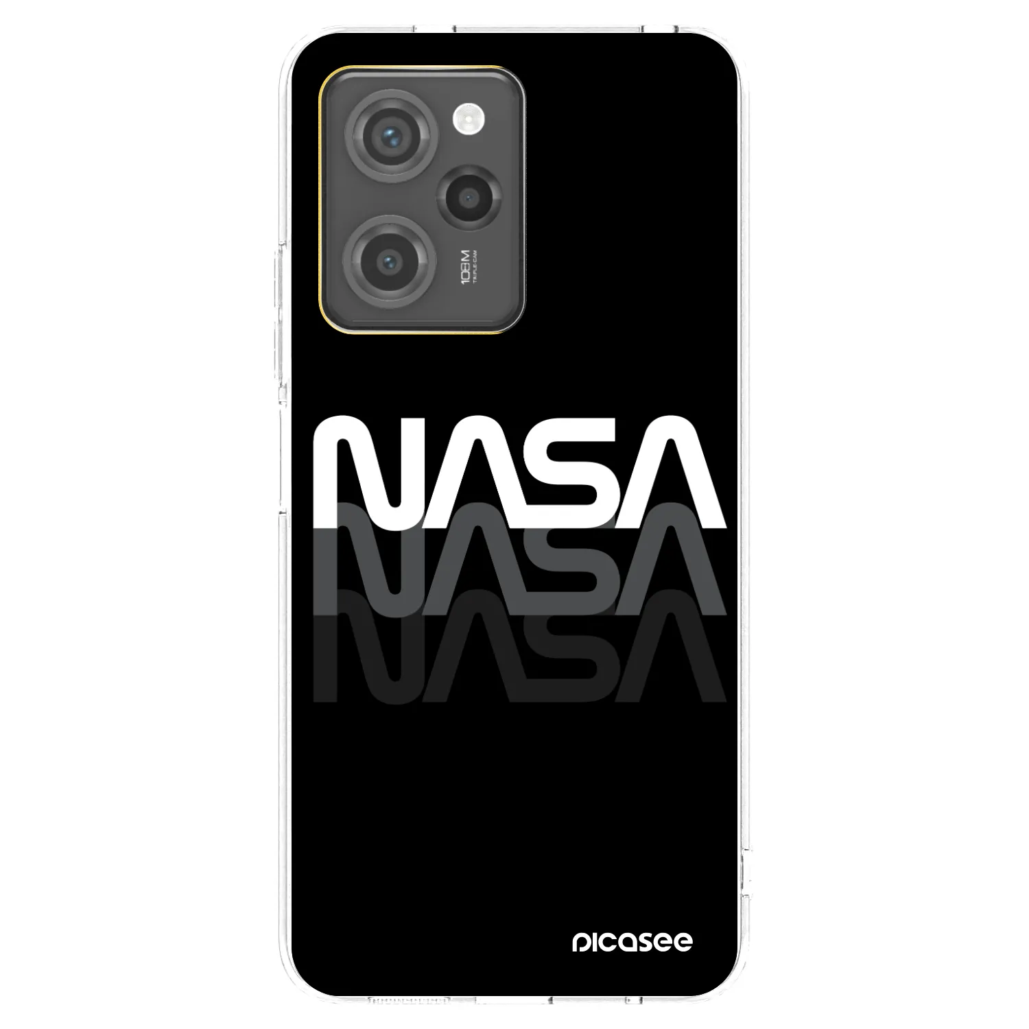 Picasee husă neagră din silicon pentru Xiaomi Poco X5 Pro - NASA Triple