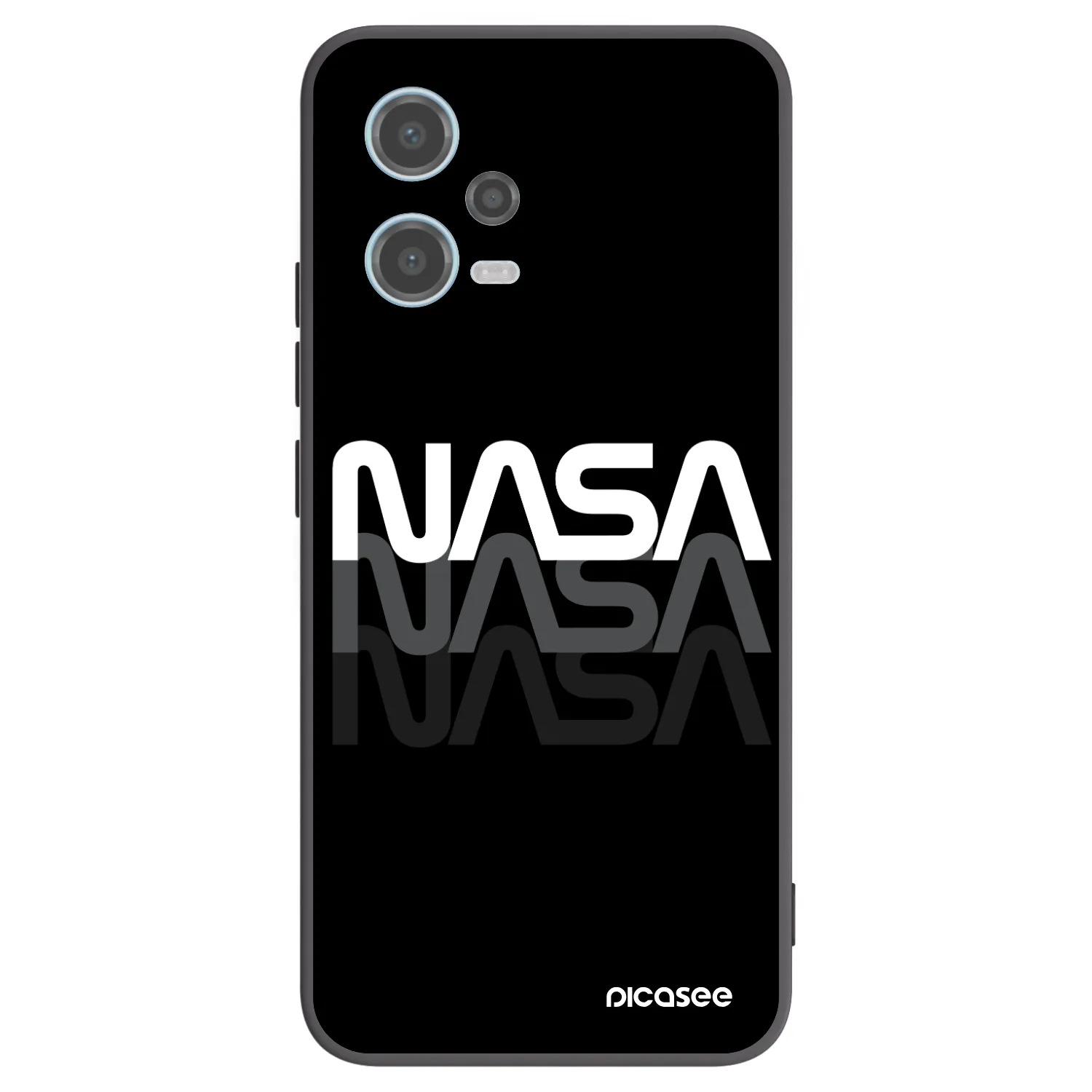 Picasee husă neagră din silicon pentru Xiaomi Redmi Note 12 5G - NASA Triple