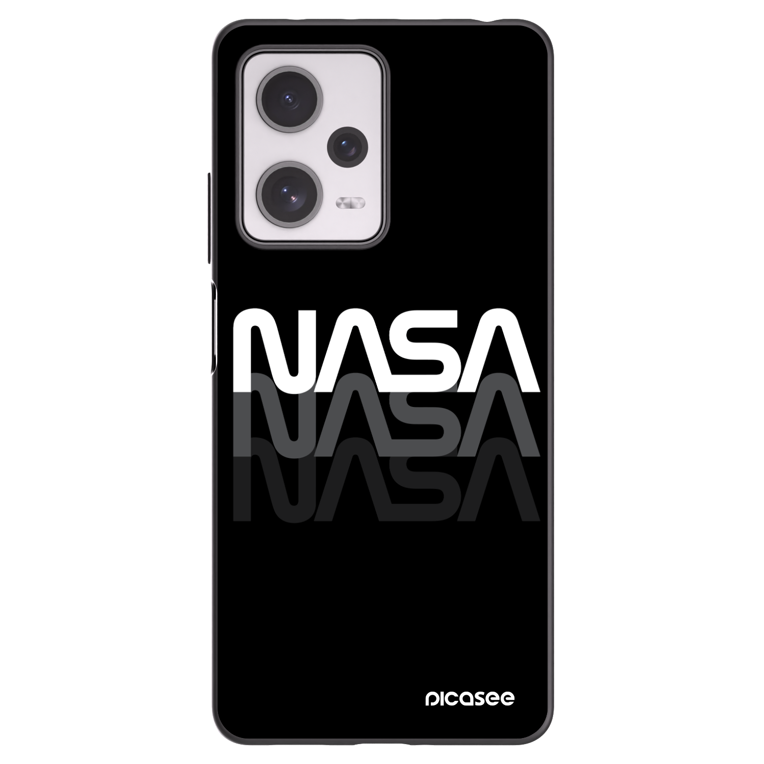 Picasee husă neagră din silicon pentru Xiaomi Redmi Note 12 Pro+ 5G - NASA Triple