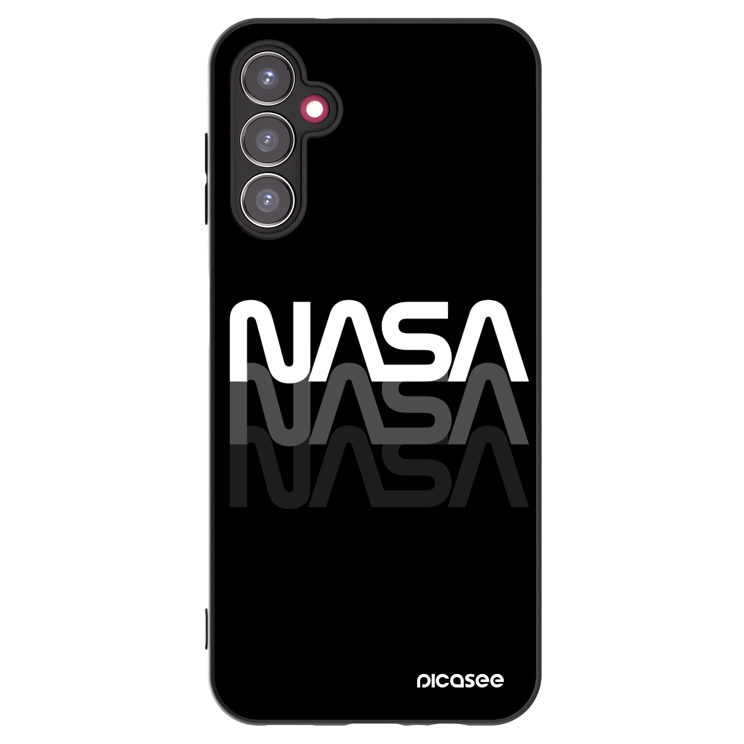 Picasee husă neagră din silicon pentru Samsung Galaxy A14 4G A145R - NASA Triple