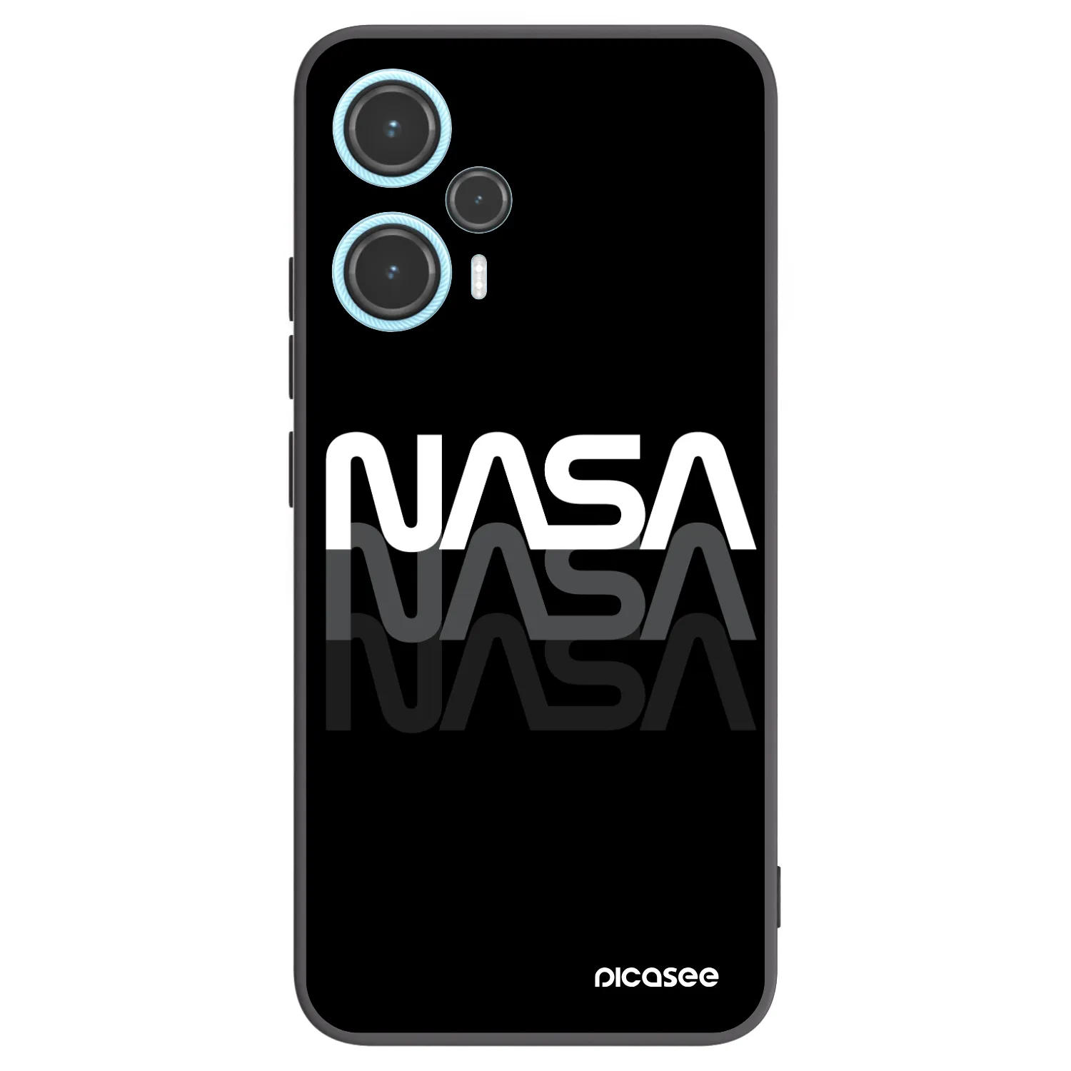 Picasee husă neagră din silicon pentru Xiaomi Poco F5 - NASA Triple