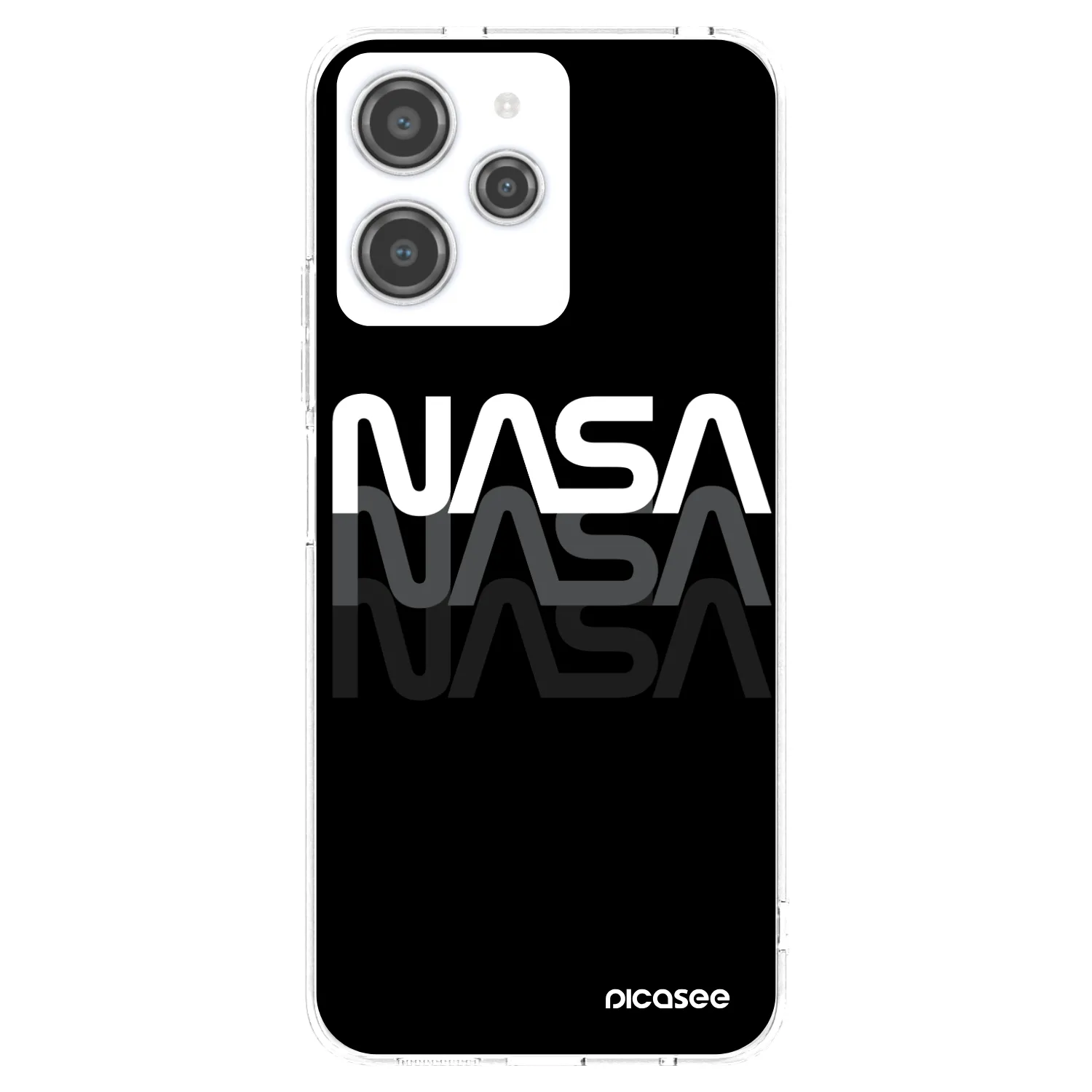 Picasee husă transparentă din silicon pentru Xiaomi Redmi 12 4G - NASA Triple