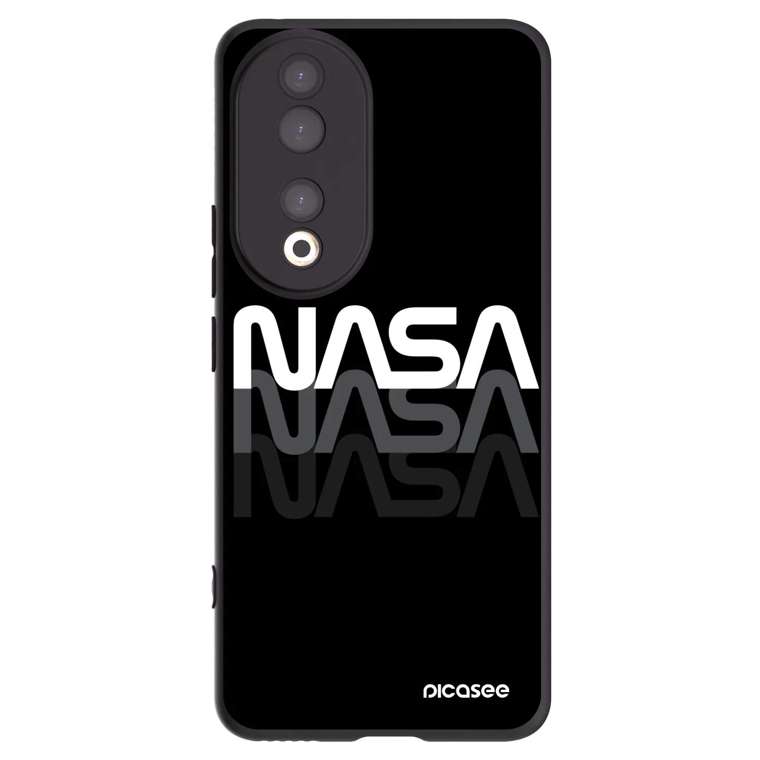 Picasee husă neagră din silicon pentru Honor 90 5G - NASA Triple