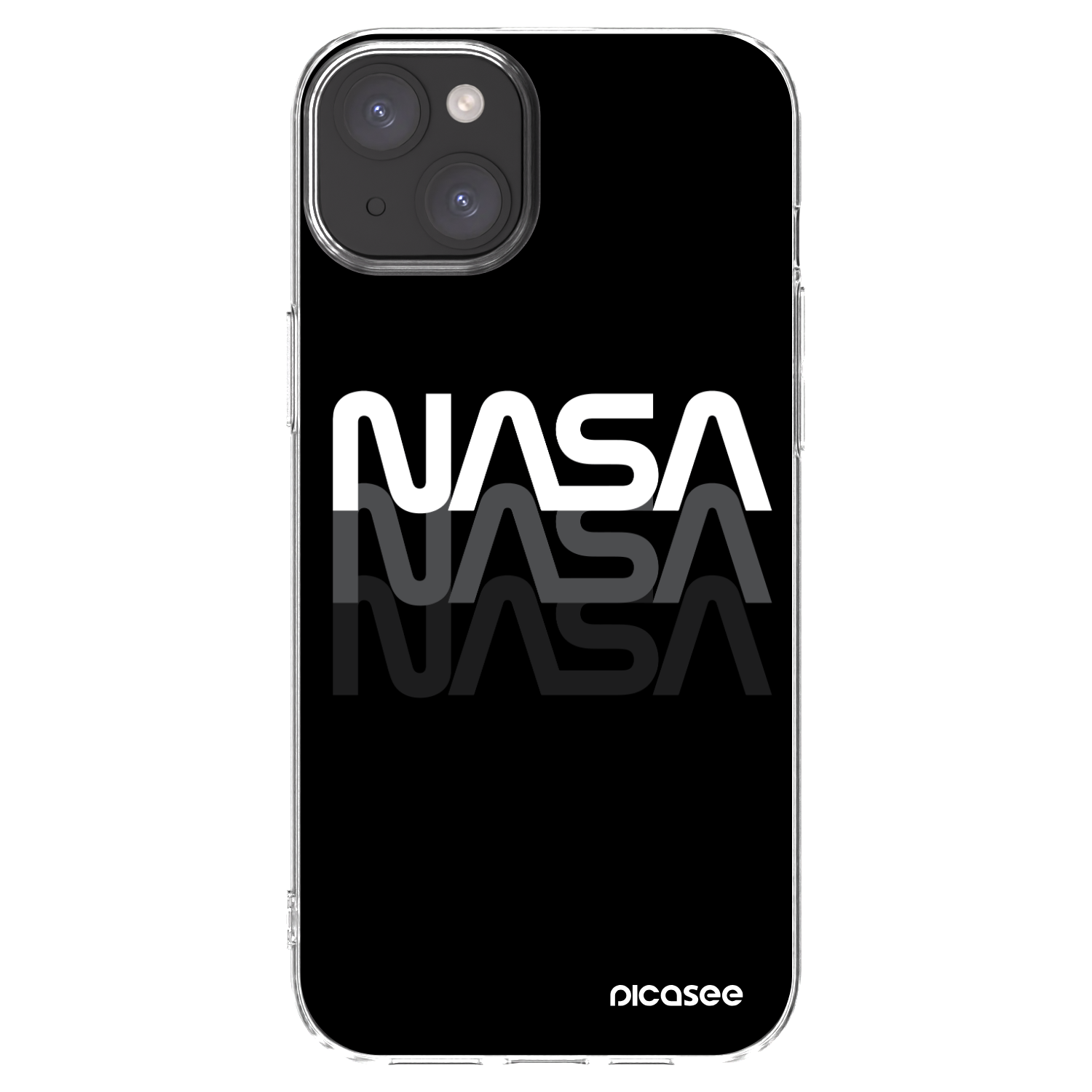 Picasee husă transparentă din silicon pentru Apple iPhone 15 Plus - NASA Triple