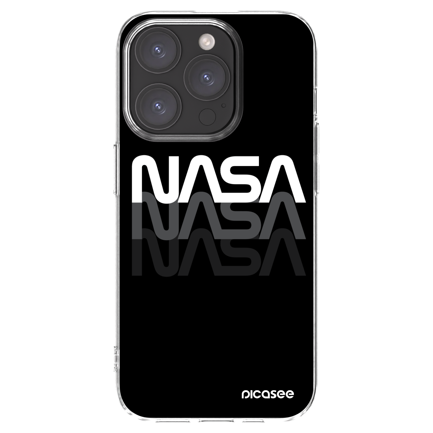Picasee husă transparentă din silicon pentru Apple iPhone 15 Pro - NASA Triple
