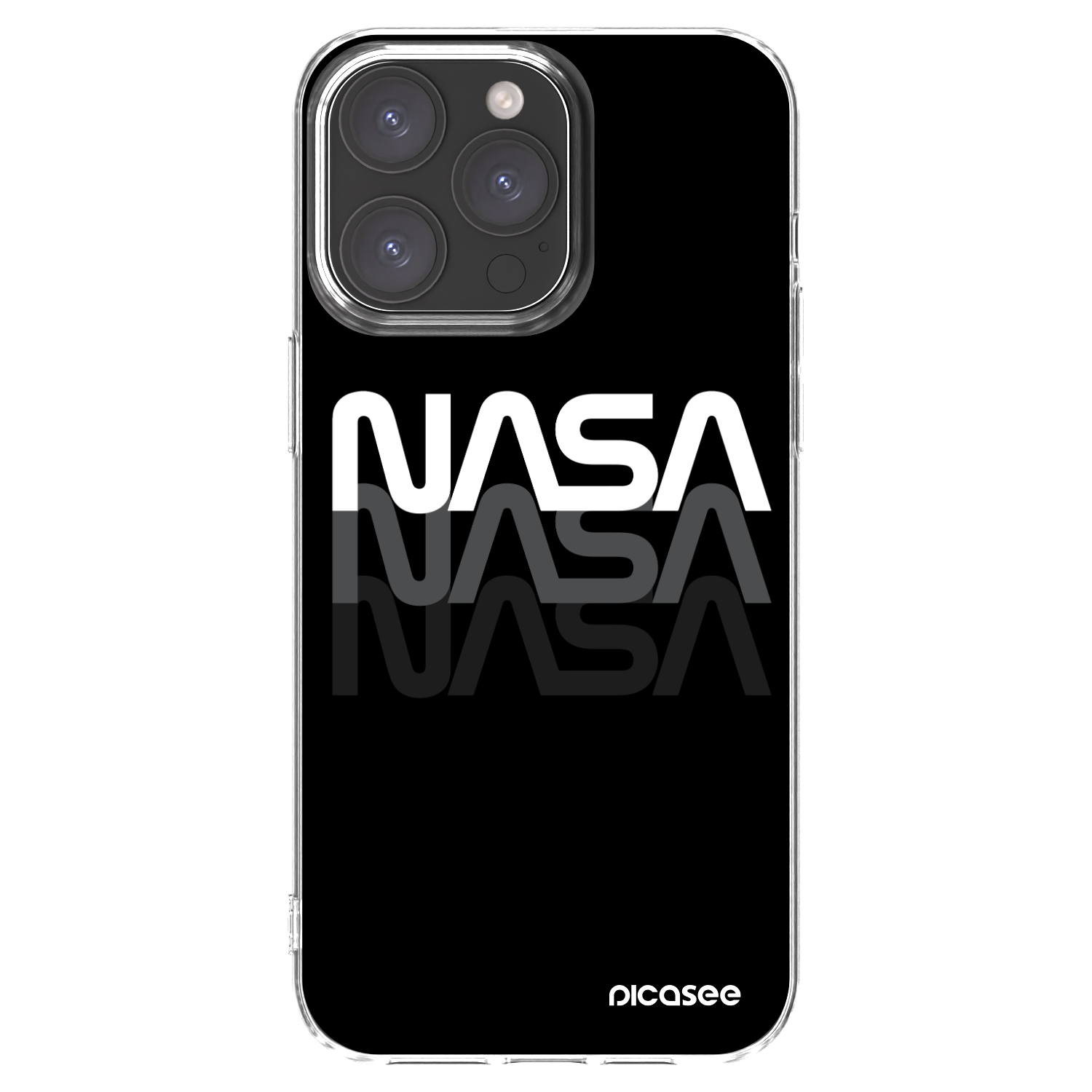 Picasee husă transparentă din silicon pentru Apple iPhone 15 Pro Max - NASA Triple
