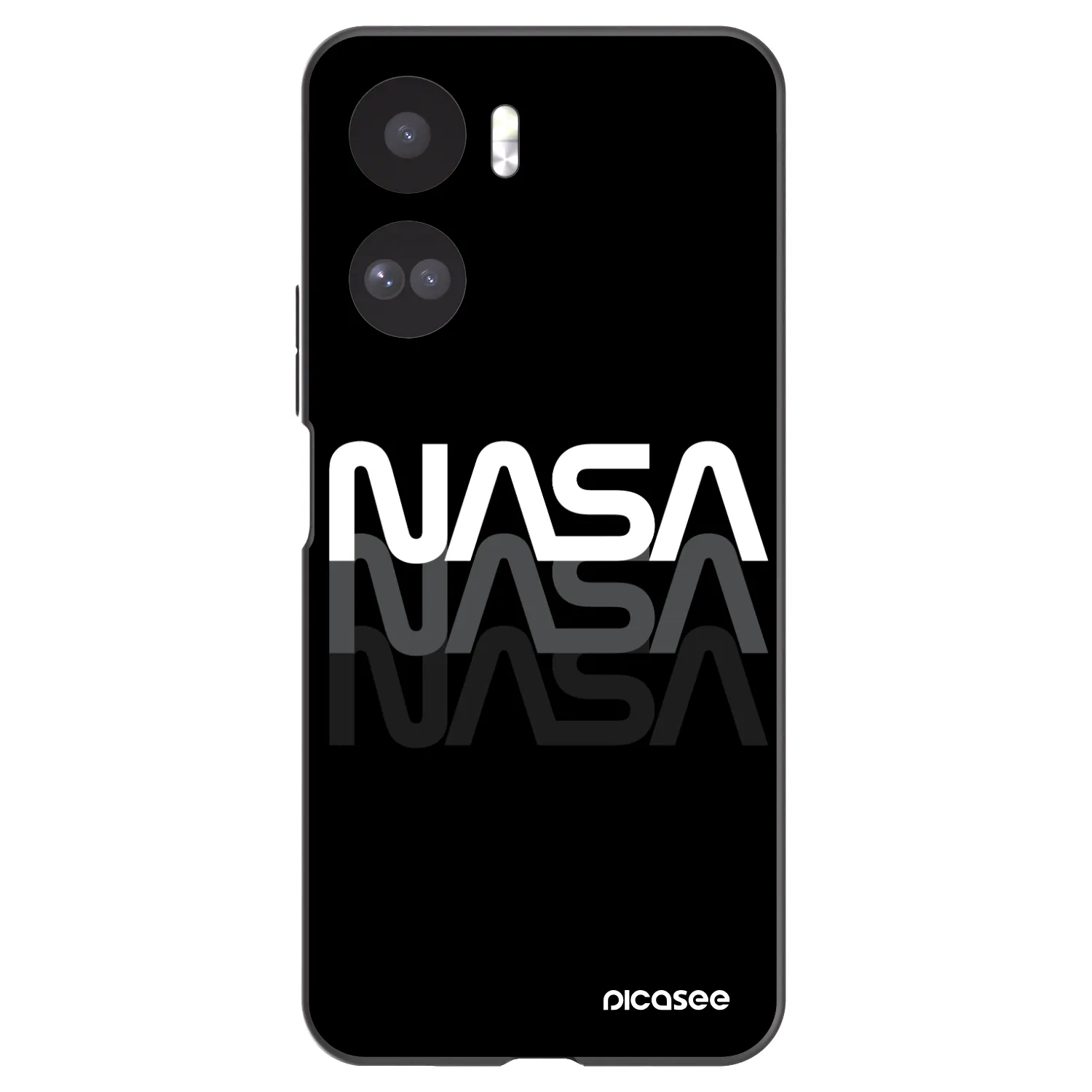 Picasee husă neagră din silicon pentru Honor 90 Lite 5G - NASA Triple