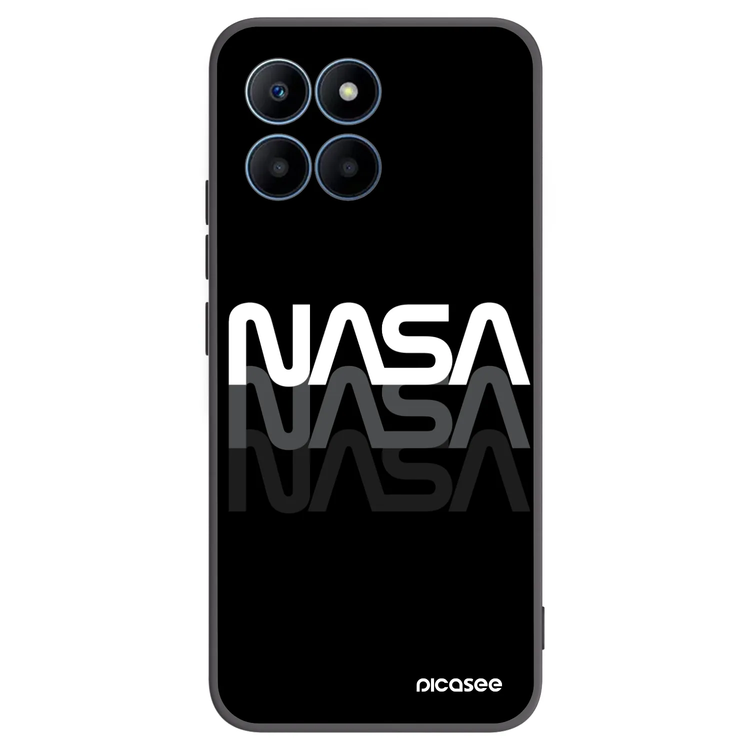 Picasee husă neagră din silicon pentru Honor 70 Lite - NASA Triple