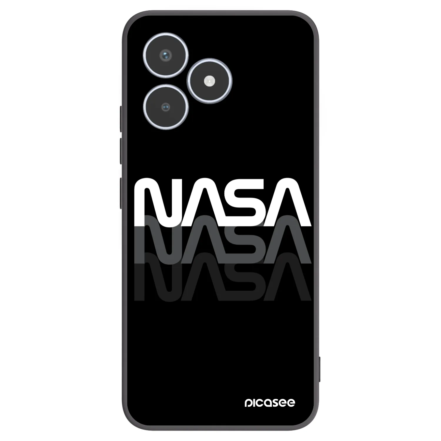 Picasee husă neagră din silicon pentru Realme C53 - NASA Triple