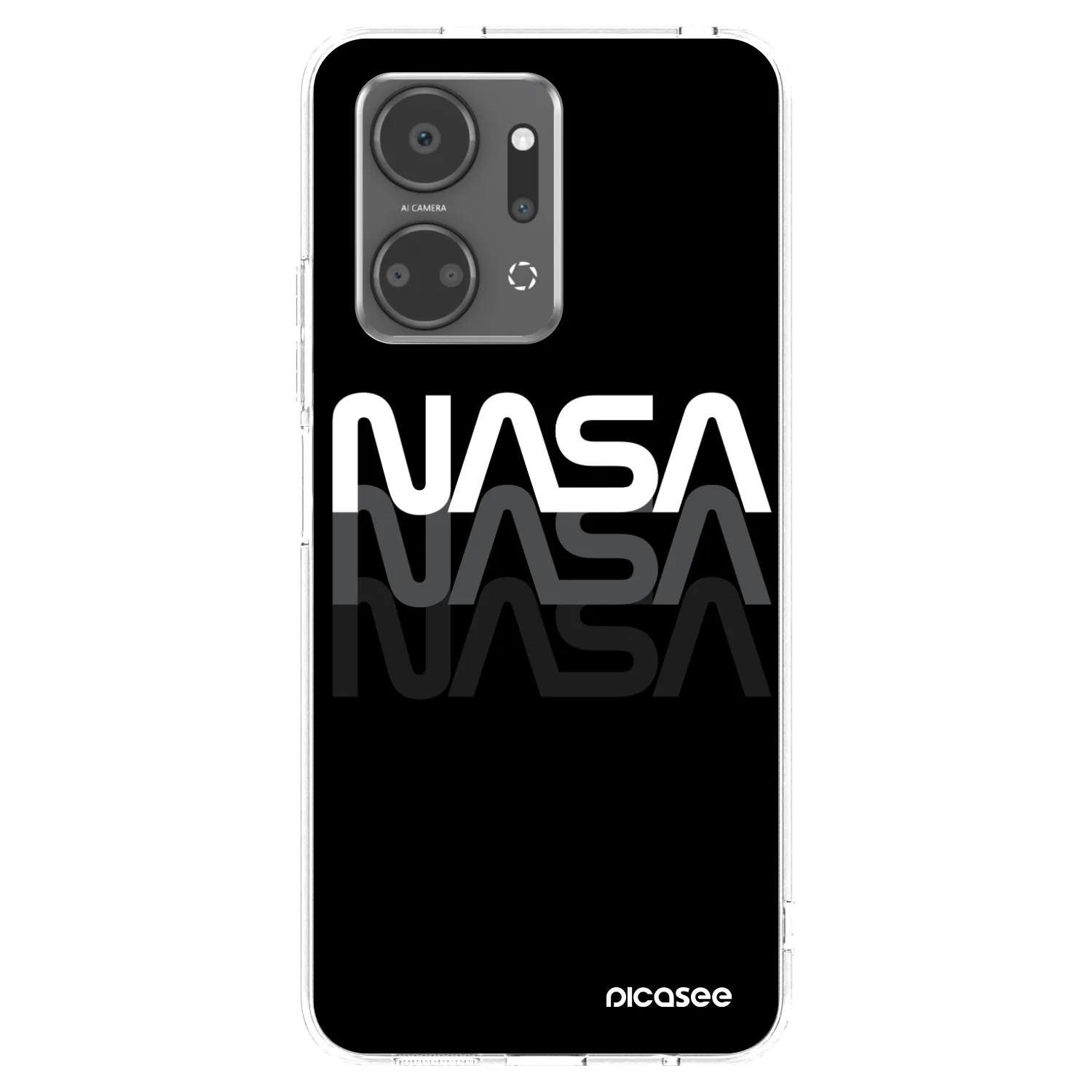 Picasee husă transparentă din silicon pentru Honor X7a - NASA Triple