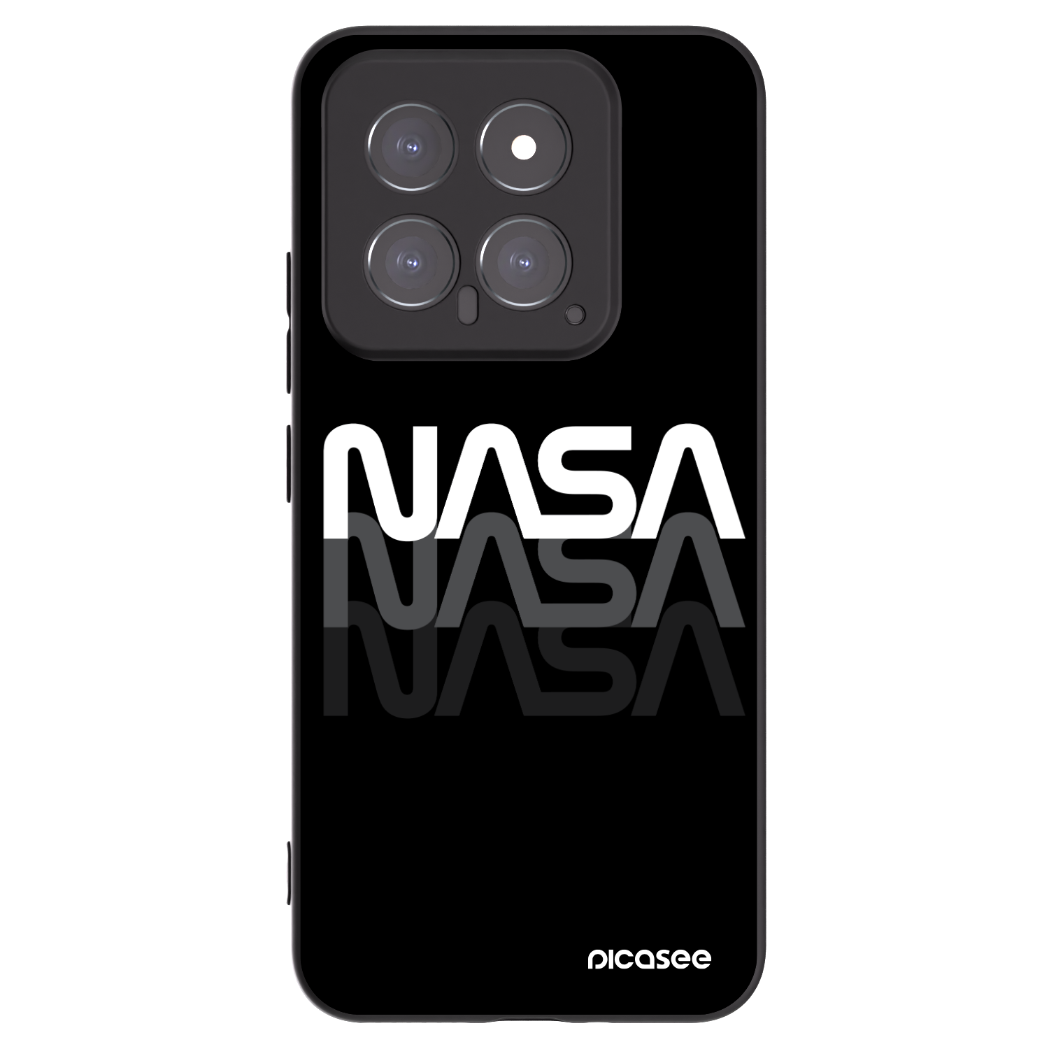 Picasee husă neagră din silicon pentru Xiaomi 14 - NASA Triple