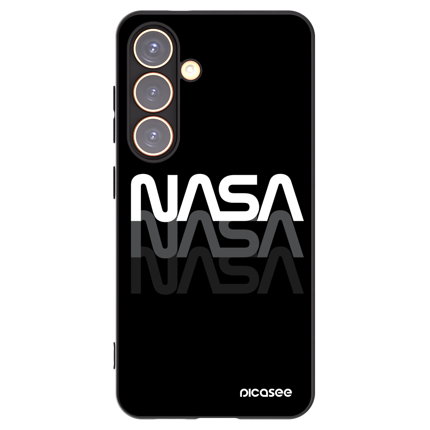 Picasee husă neagră din silicon pentru Samsung Galaxy S24 S921B 5G - NASA Triple