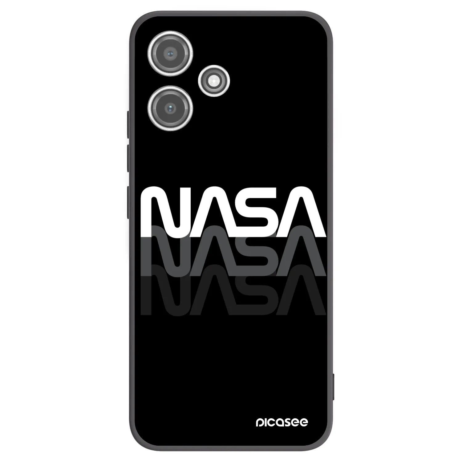 Picasee husă neagră din silicon pentru Xiaomi Redmi 12 5G - NASA Triple