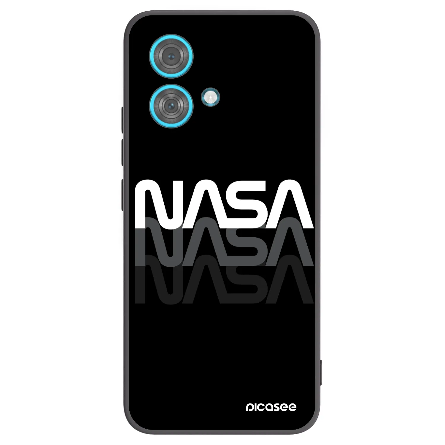 Picasee husă neagră din silicon pentru Motorola Edge 40 Neo - NASA Triple
