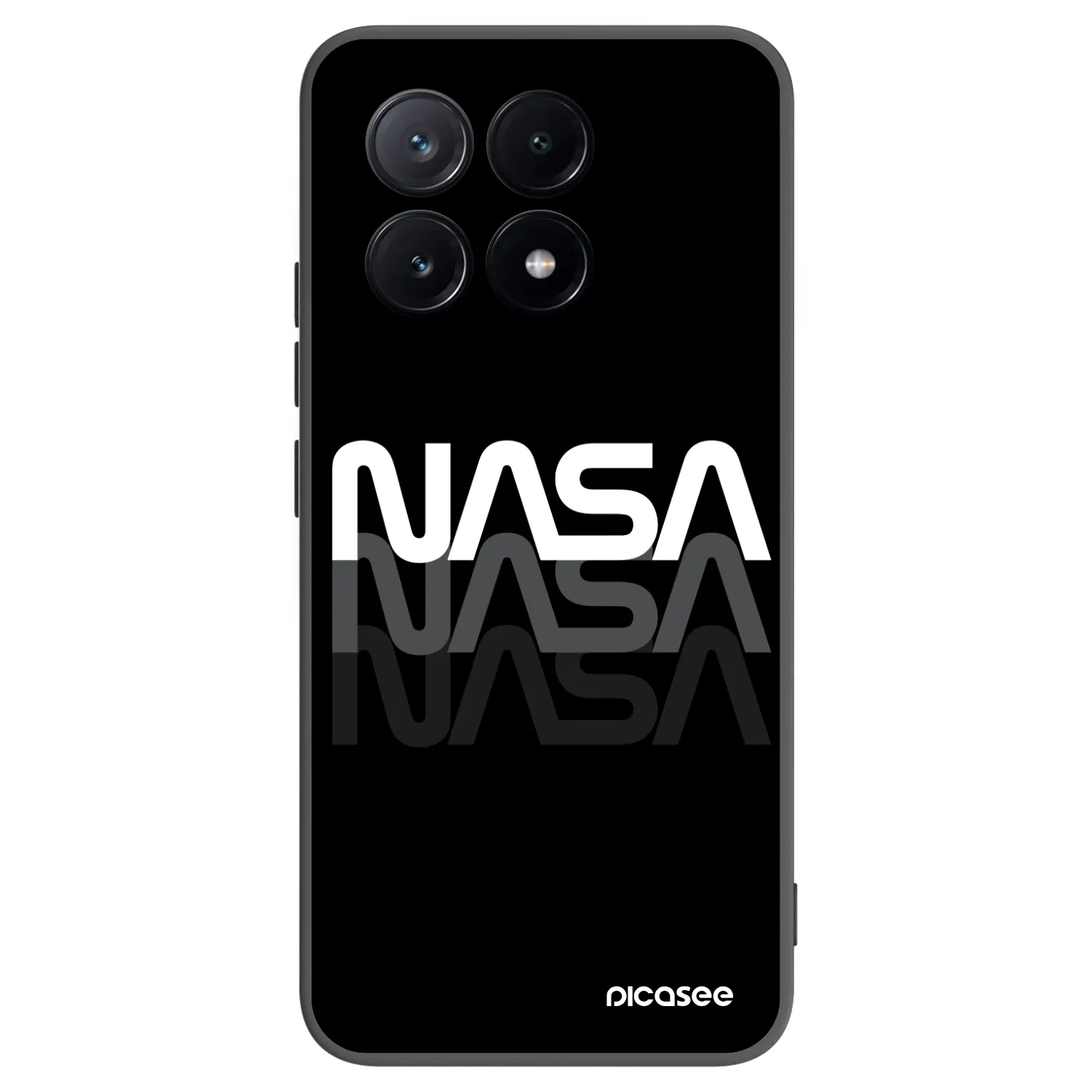 Picasee husă neagră din silicon pentru Xiaomi Poco X6 Pro - NASA Triple