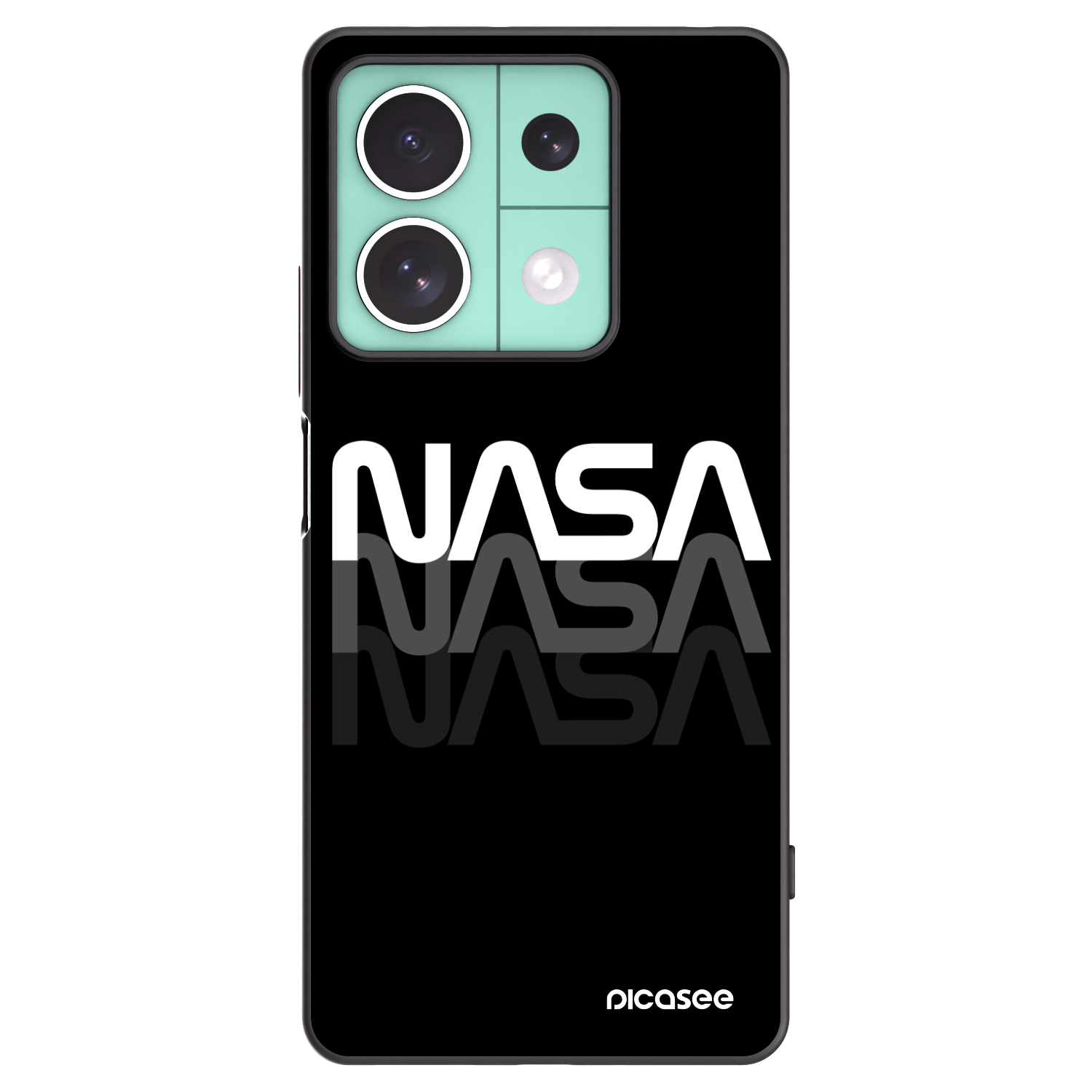 Picasee husă neagră din silicon pentru Xiaomi Redmi Note 13 5G - NASA Triple