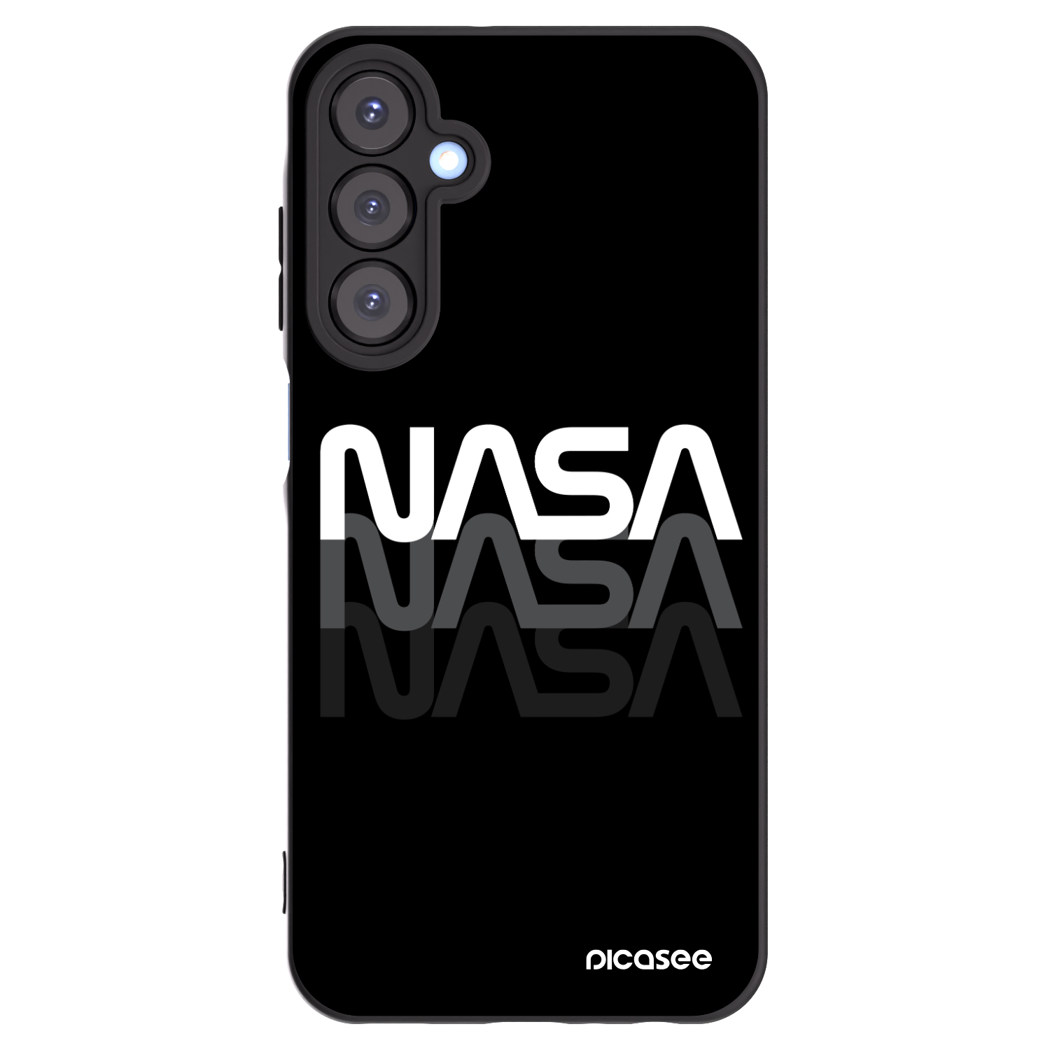 Picasee husă neagră din silicon pentru Samsung Galaxy A25 A256B 5G - NASA Triple