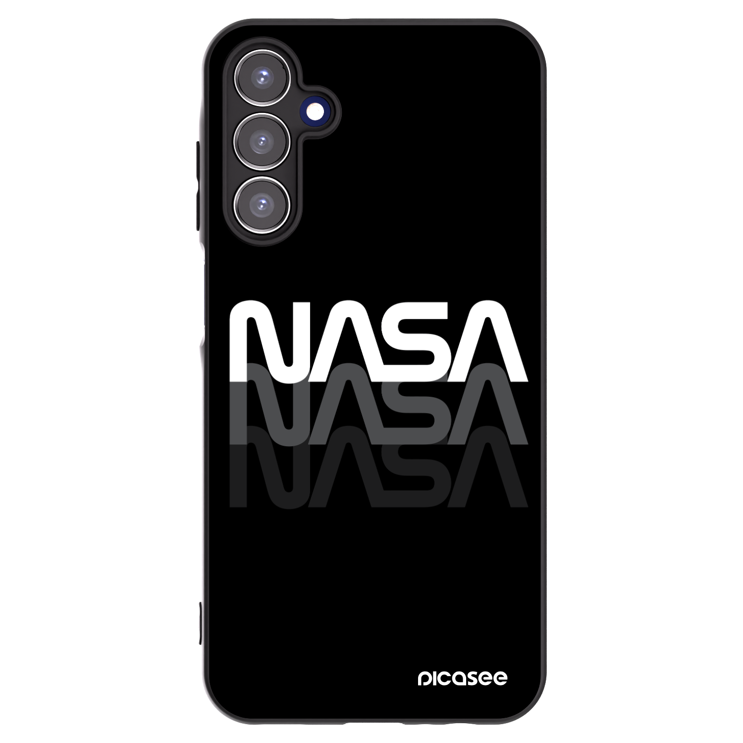 Picasee husă neagră din silicon pentru Samsung Galaxy A15 A156B 5G - NASA Triple