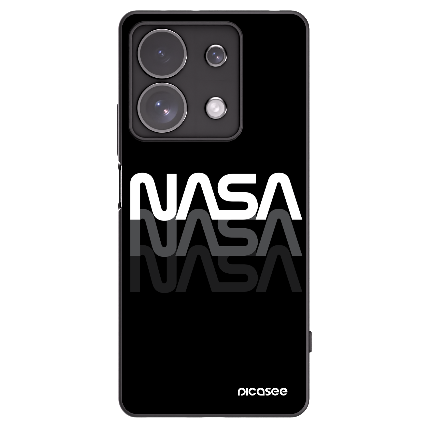 Picasee husă neagră din silicon pentru Xiaomi Redmi Note 13 Pro 4G - NASA Triple