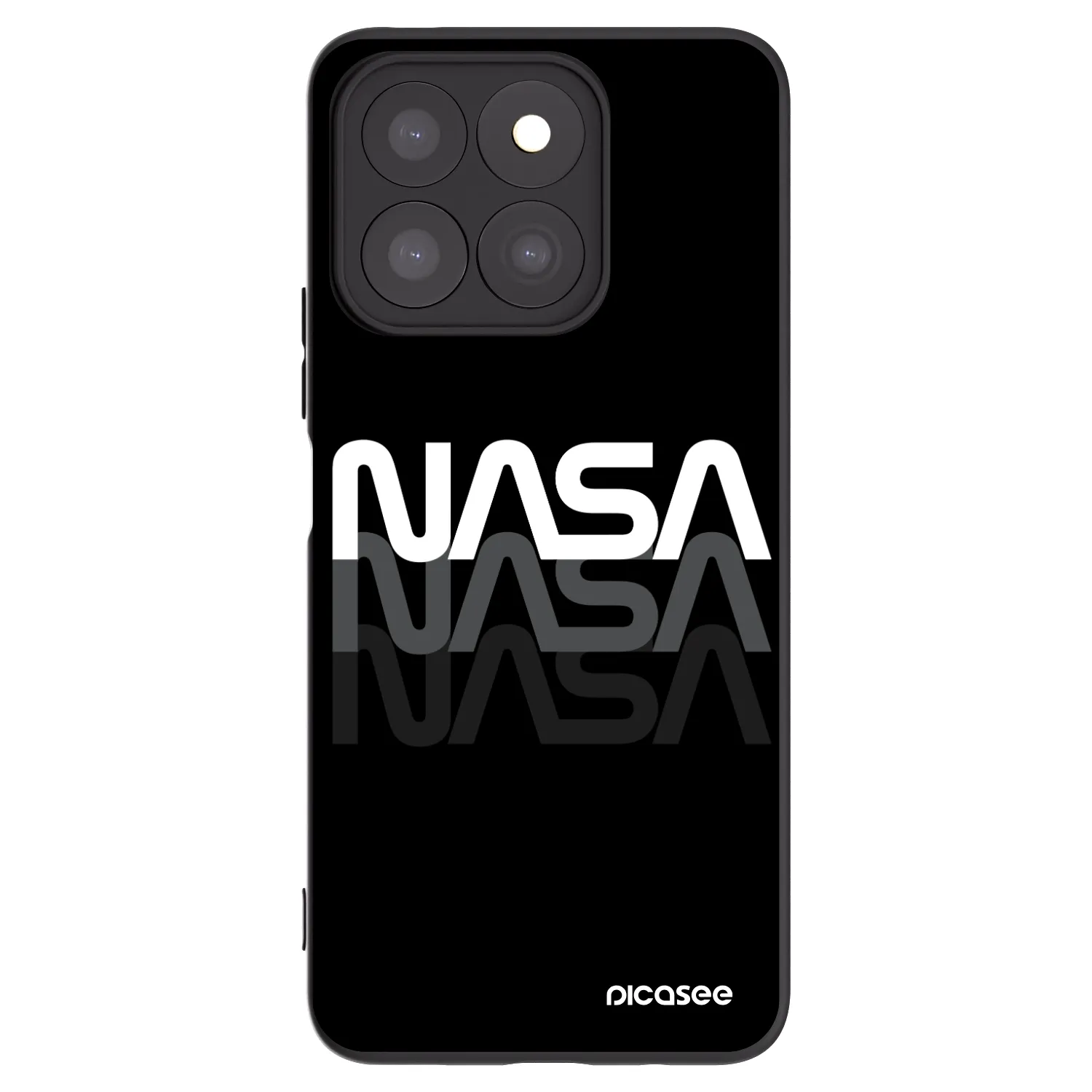 Picasee husă neagră din silicon pentru Honor X8b - NASA Triple