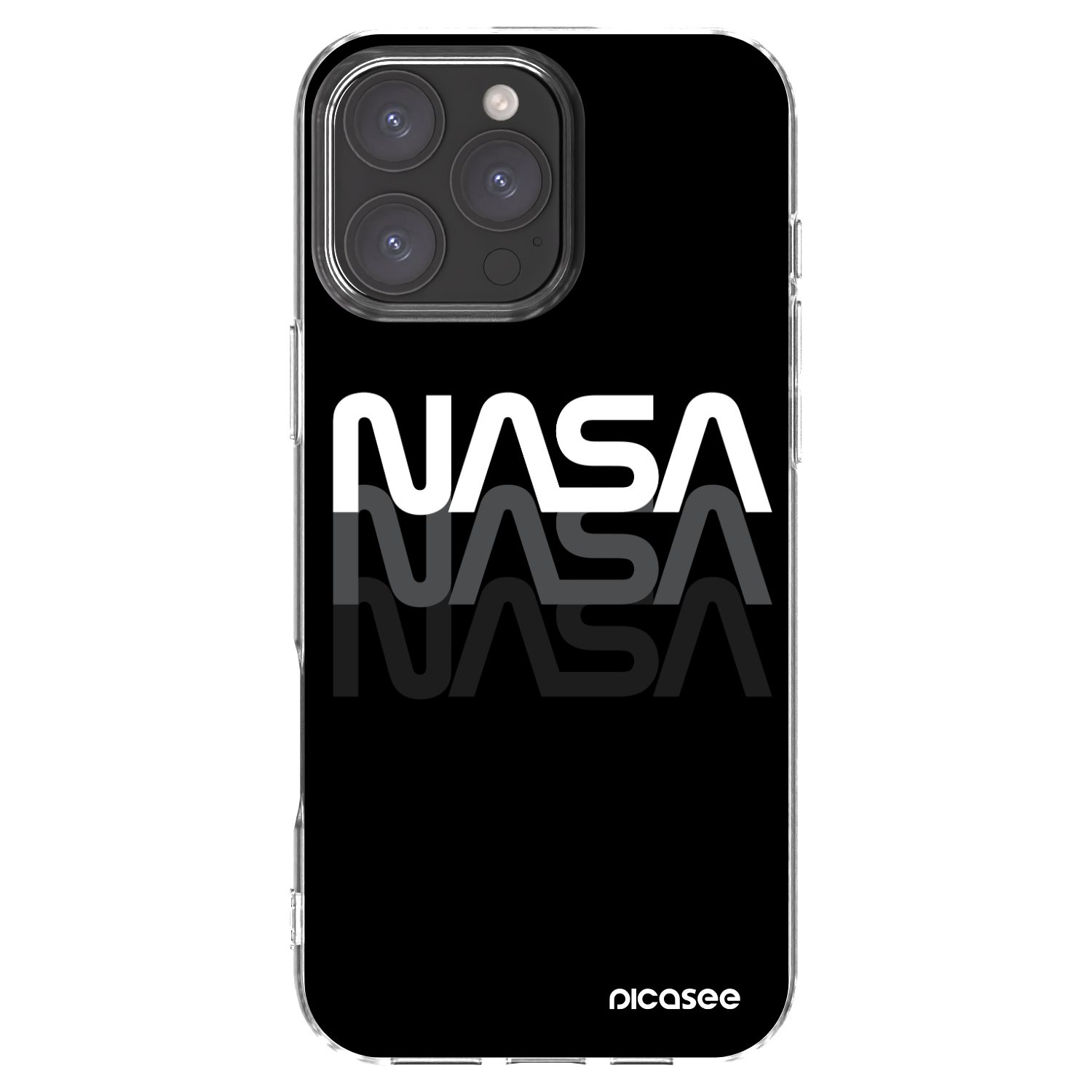 Picasee husă transparentă din silicon pentru Apple iPhone 16 Pro Max - NASA Triple