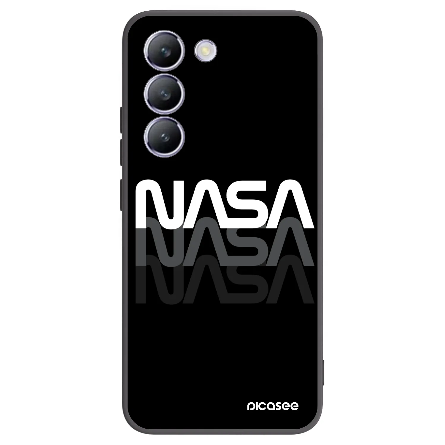 Picasee husă neagră din silicon pentru Vivo V40 SE 5G - NASA Triple