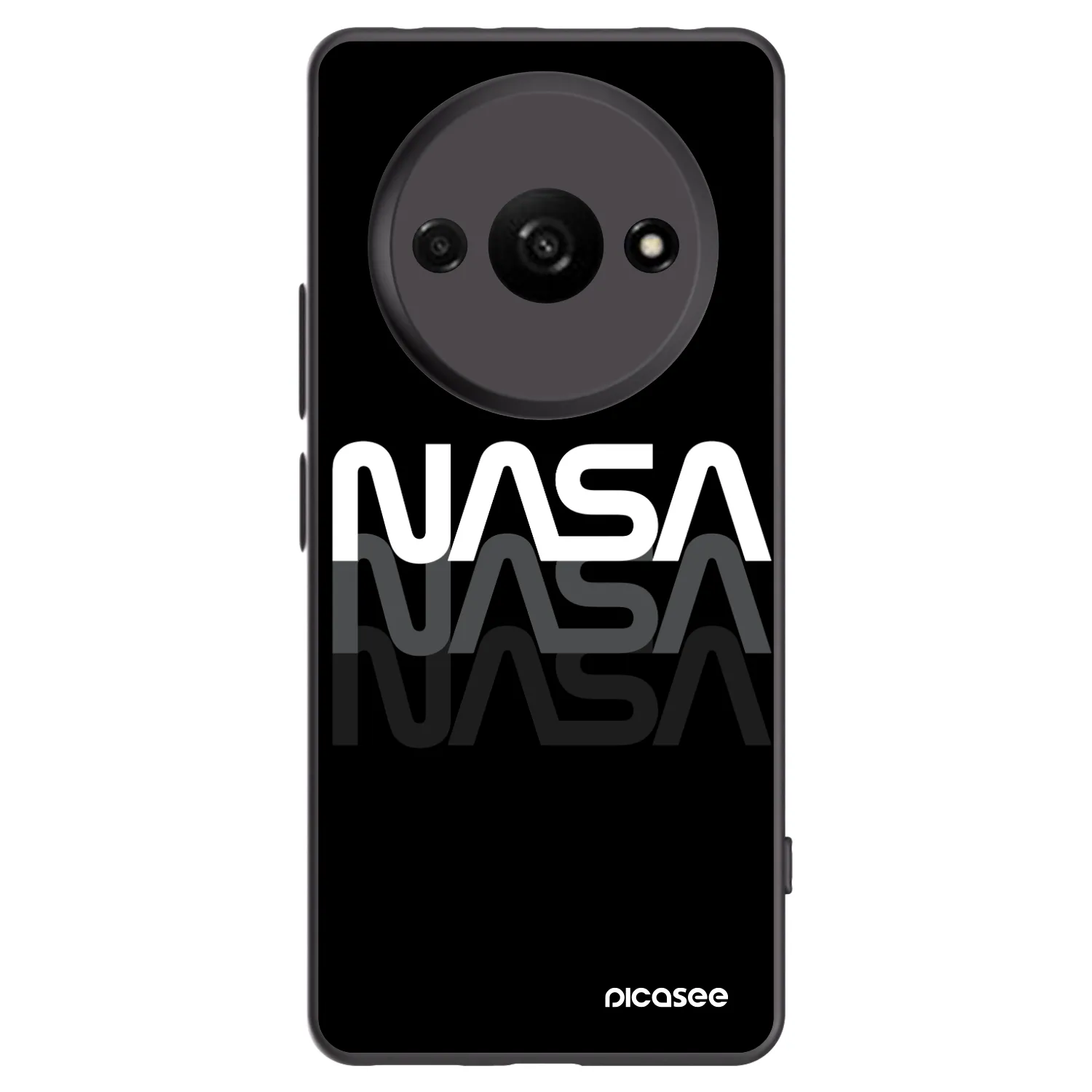 Picasee husă neagră din silicon pentru Xiaomi Redmi A3 - NASA Triple