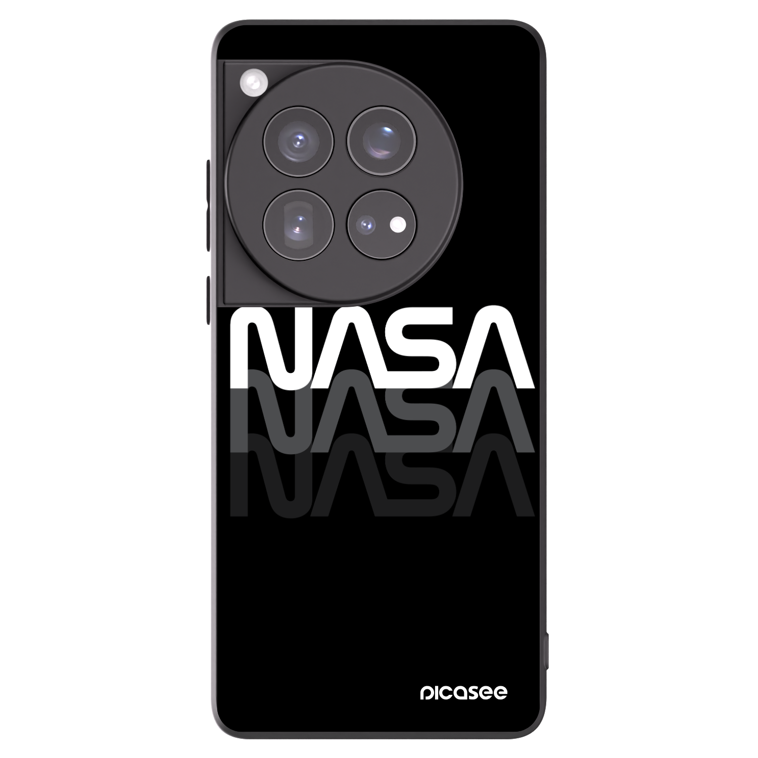 Picasee husă neagră din silicon pentru OnePlus 12 5G - NASA Triple