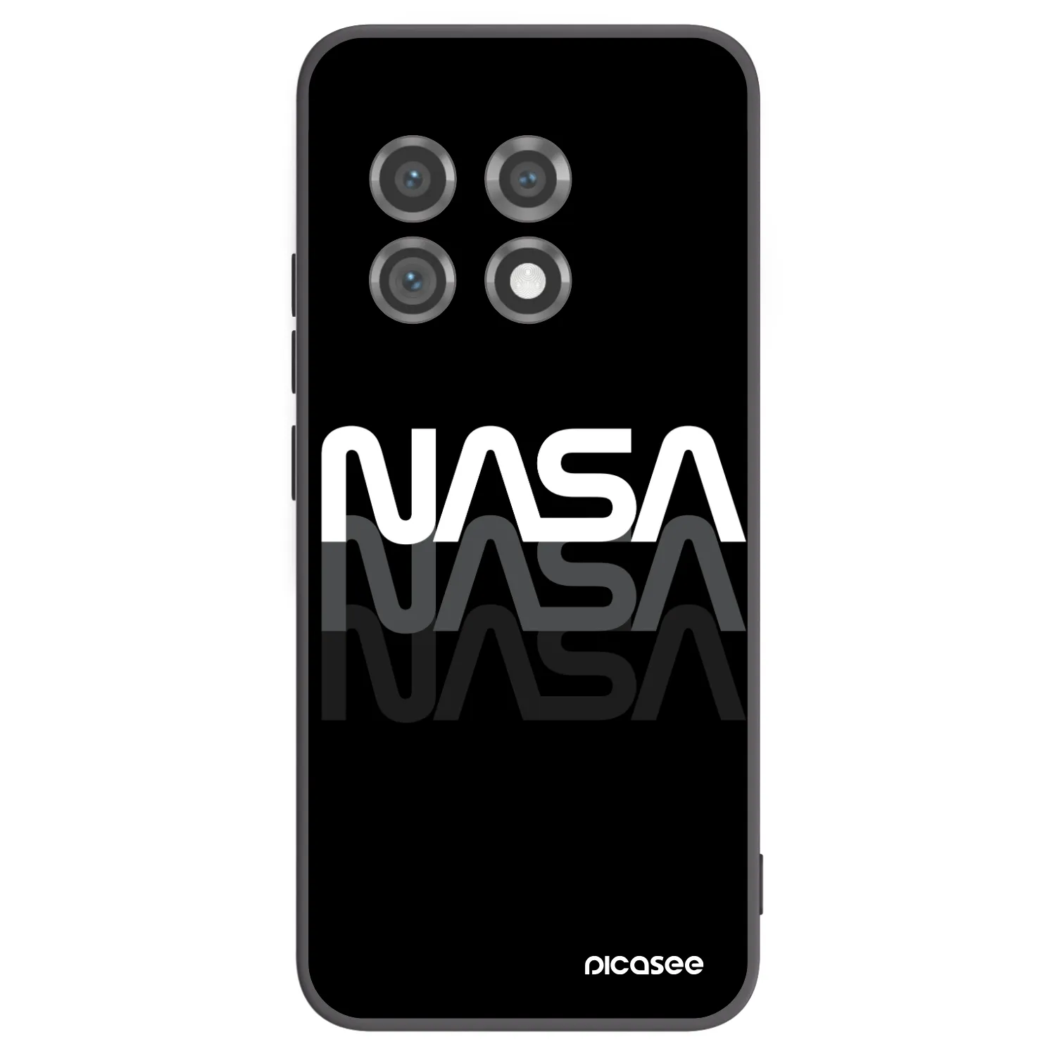 Picasee husă neagră din silicon pentru OnePlus 11 5G - NASA Triple
