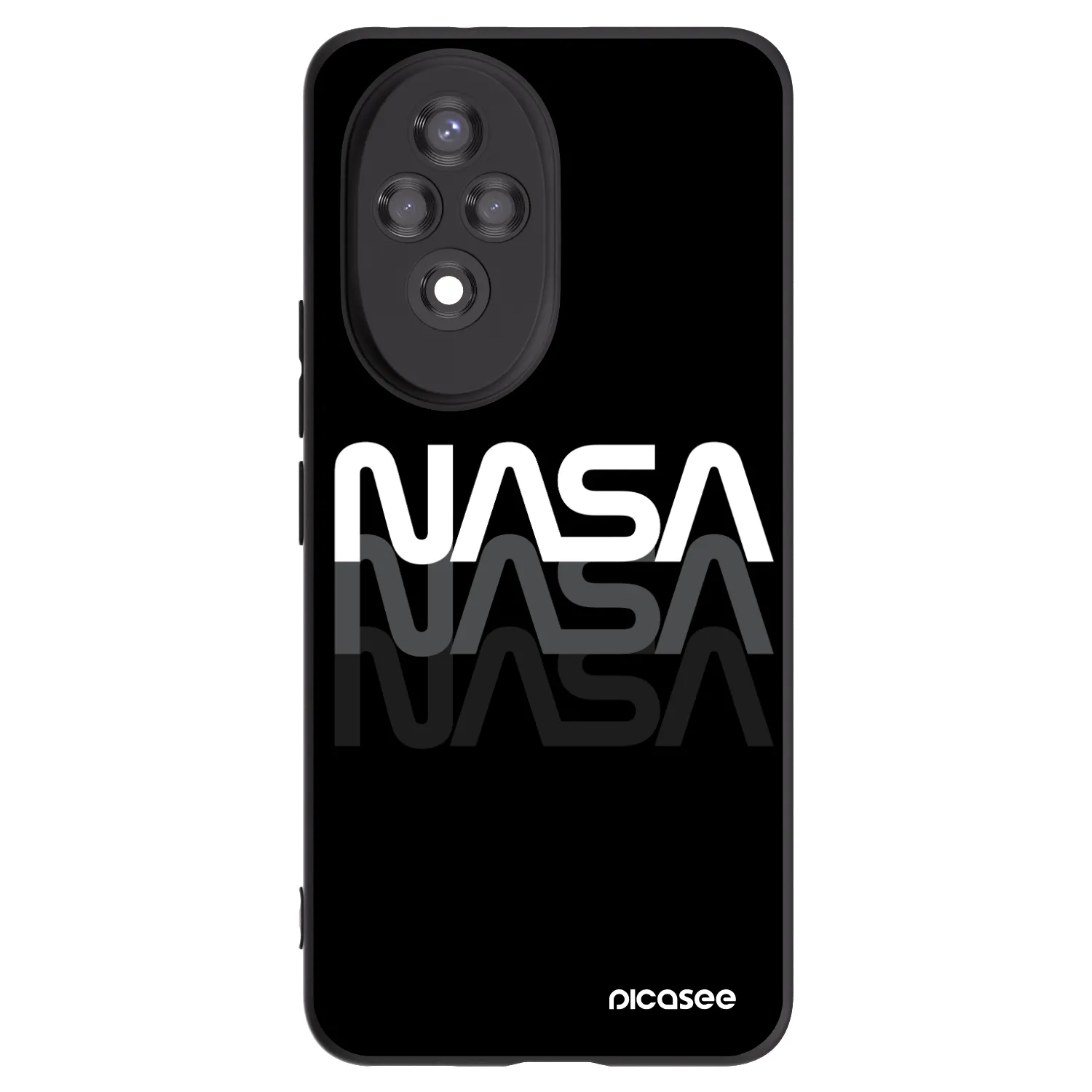 Picasee husă neagră din silicon pentru Honor 200 Pro 5G - NASA Triple
