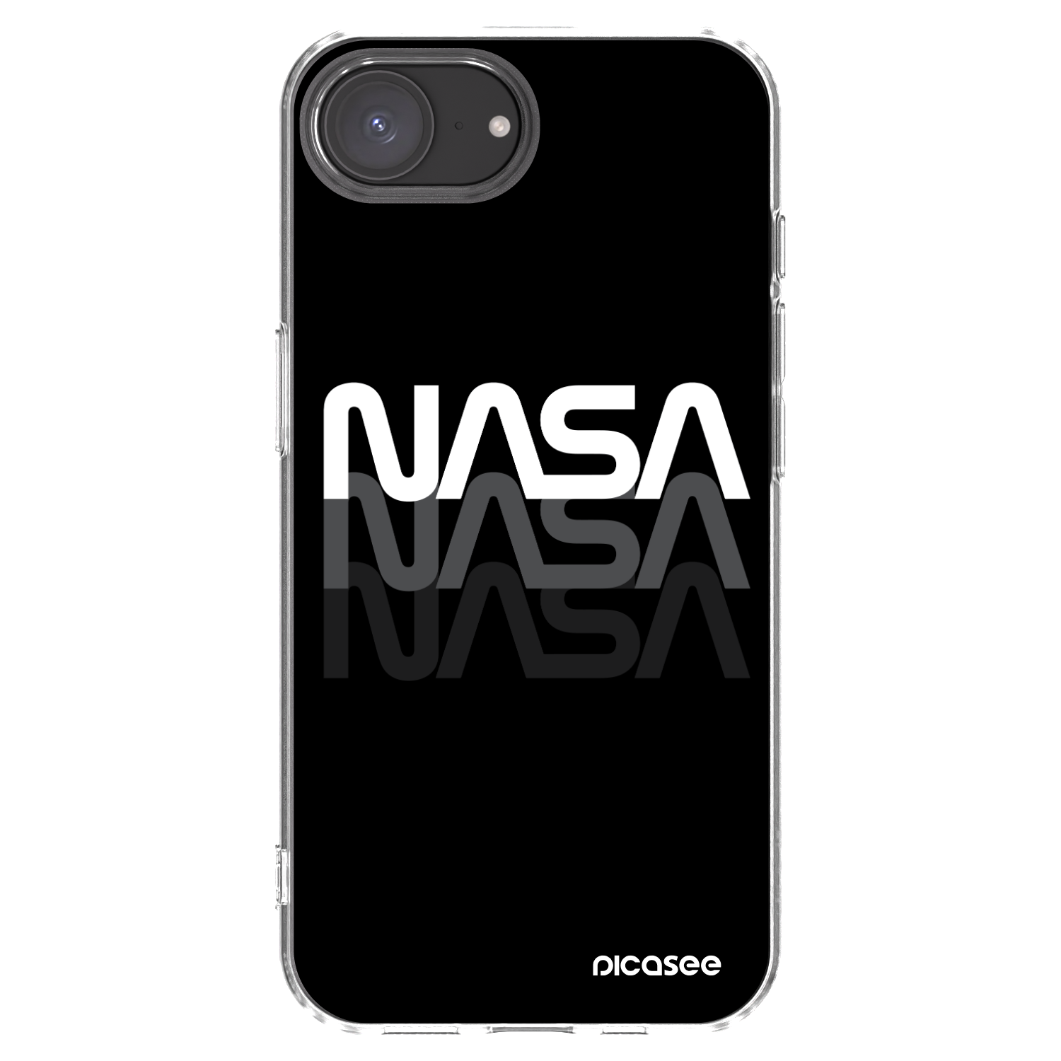 Picasee husă transparentă din silicon pentru Apple iPhone 16e - NASA Triple